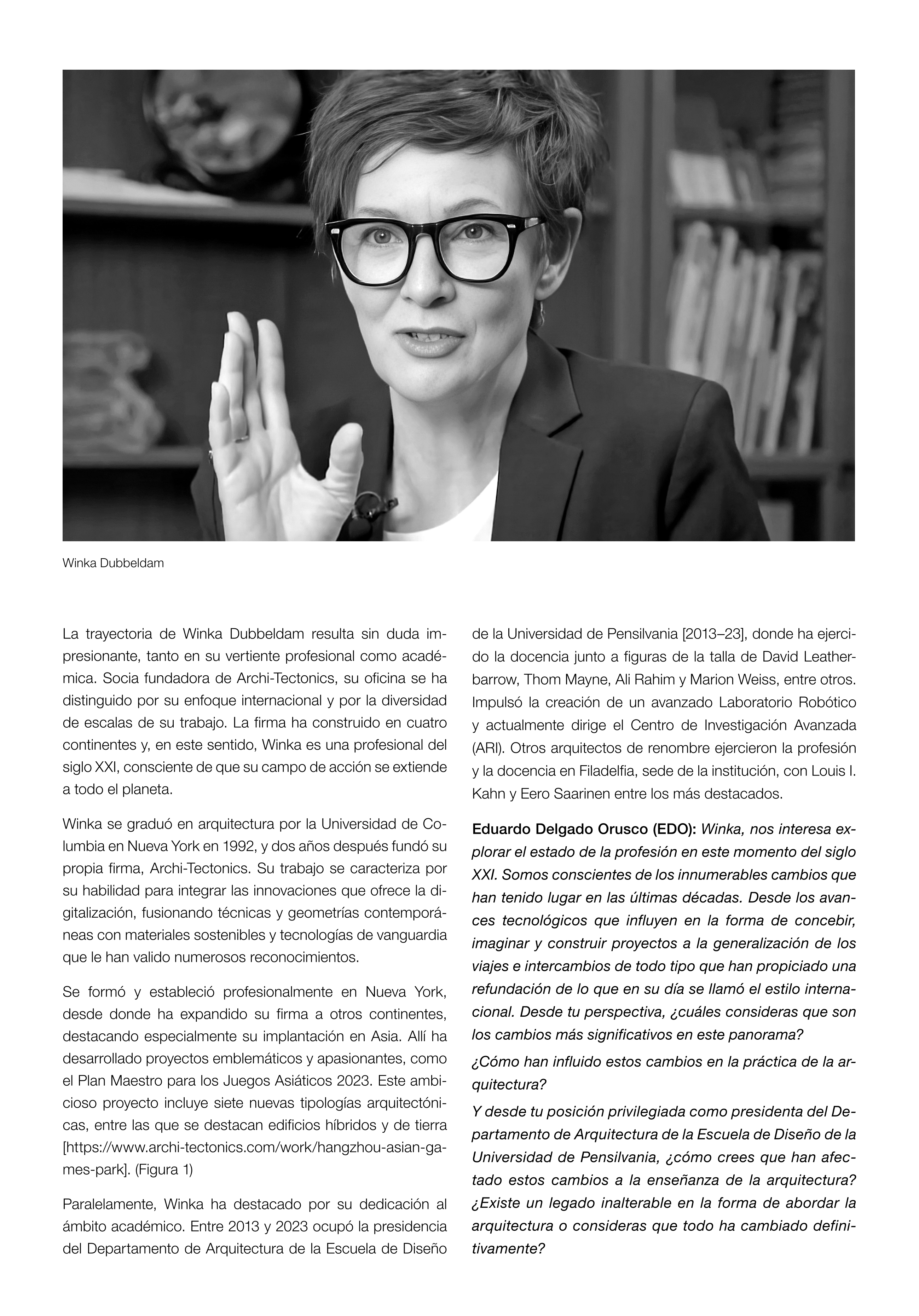 Un bucle de crisis medioambientales. Una conversación con Winka Dubbeldam