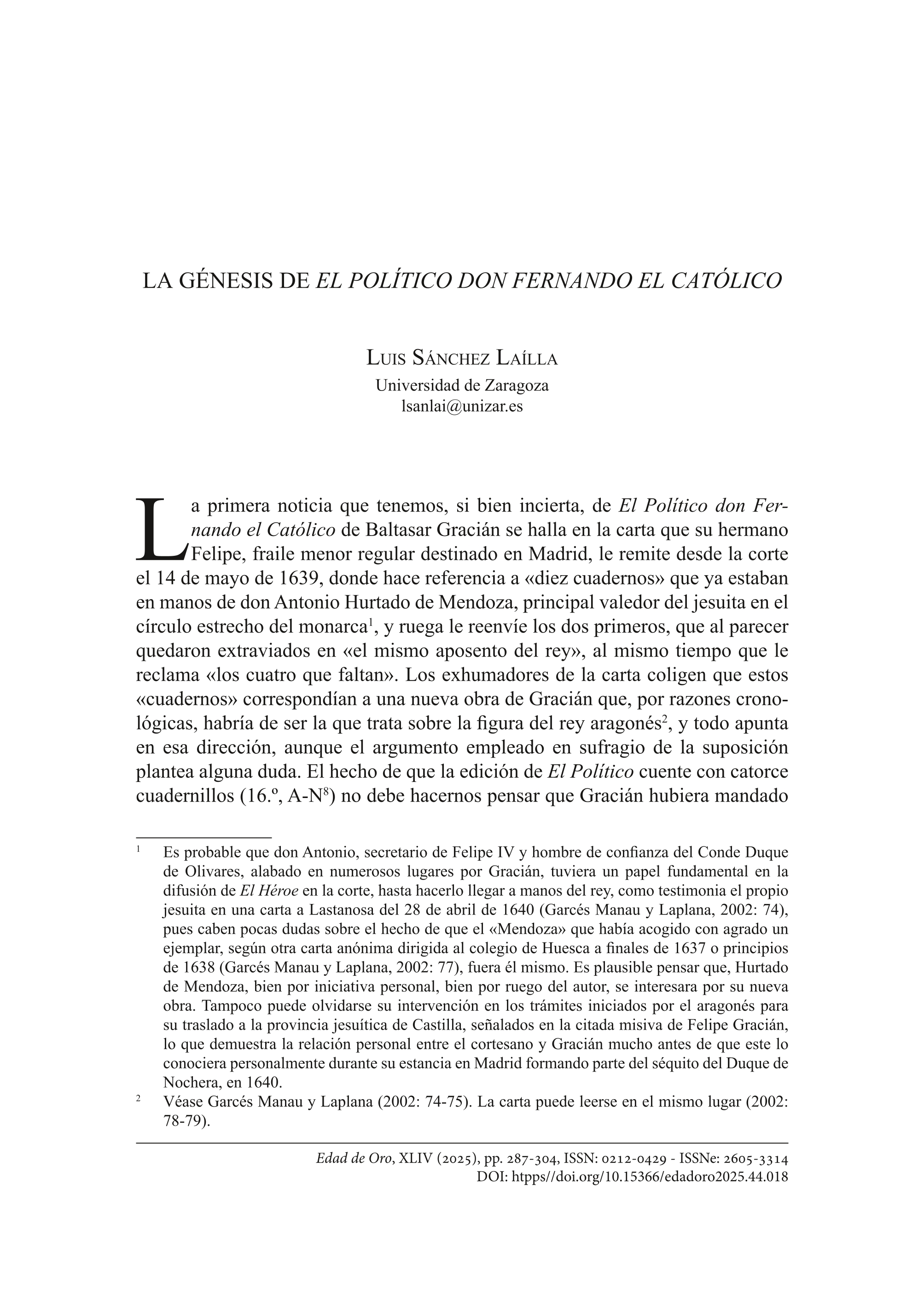 La génesis de El Político don Fernando el Católico