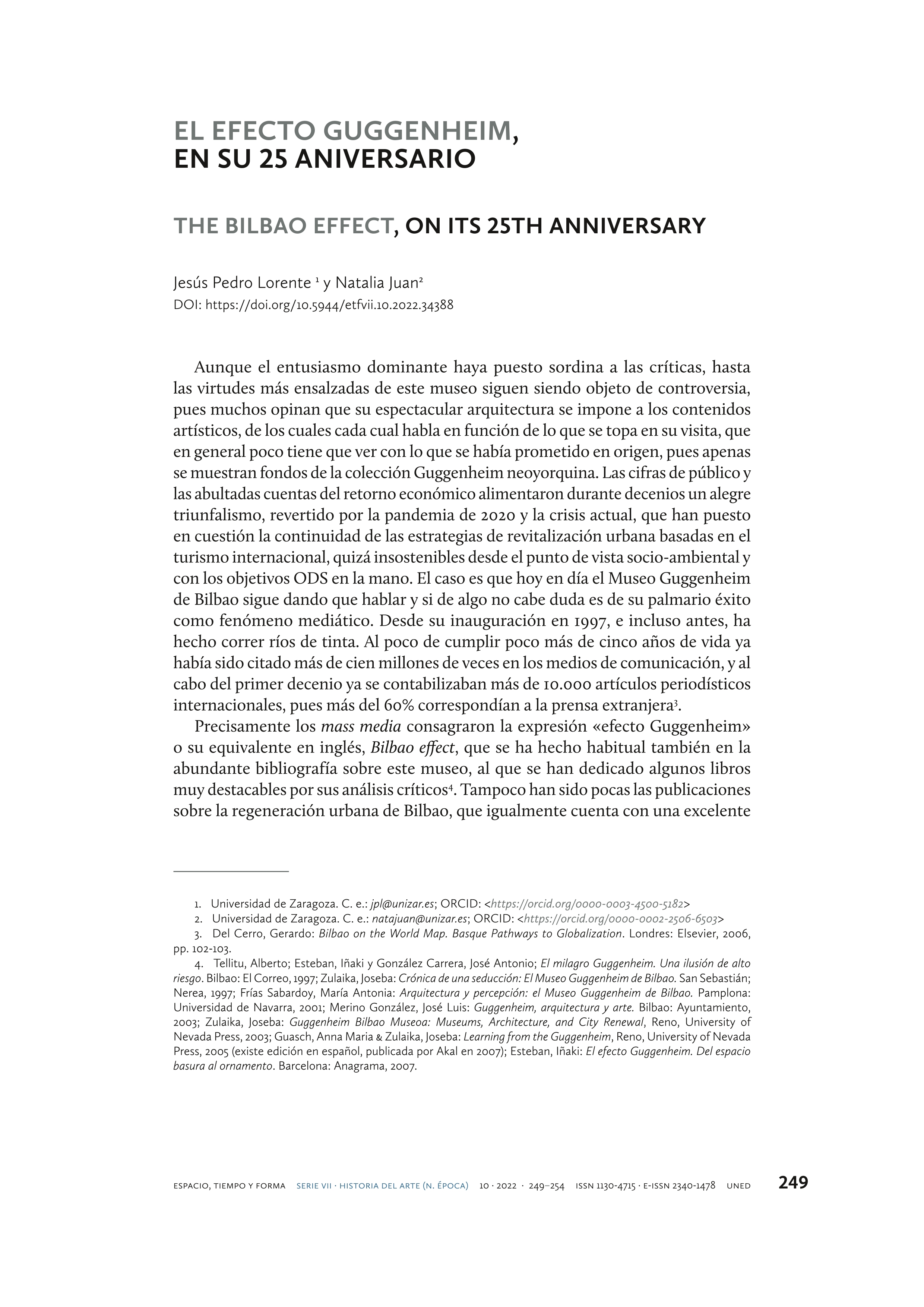 El efecto Guggenheim, en su 25 aniversario