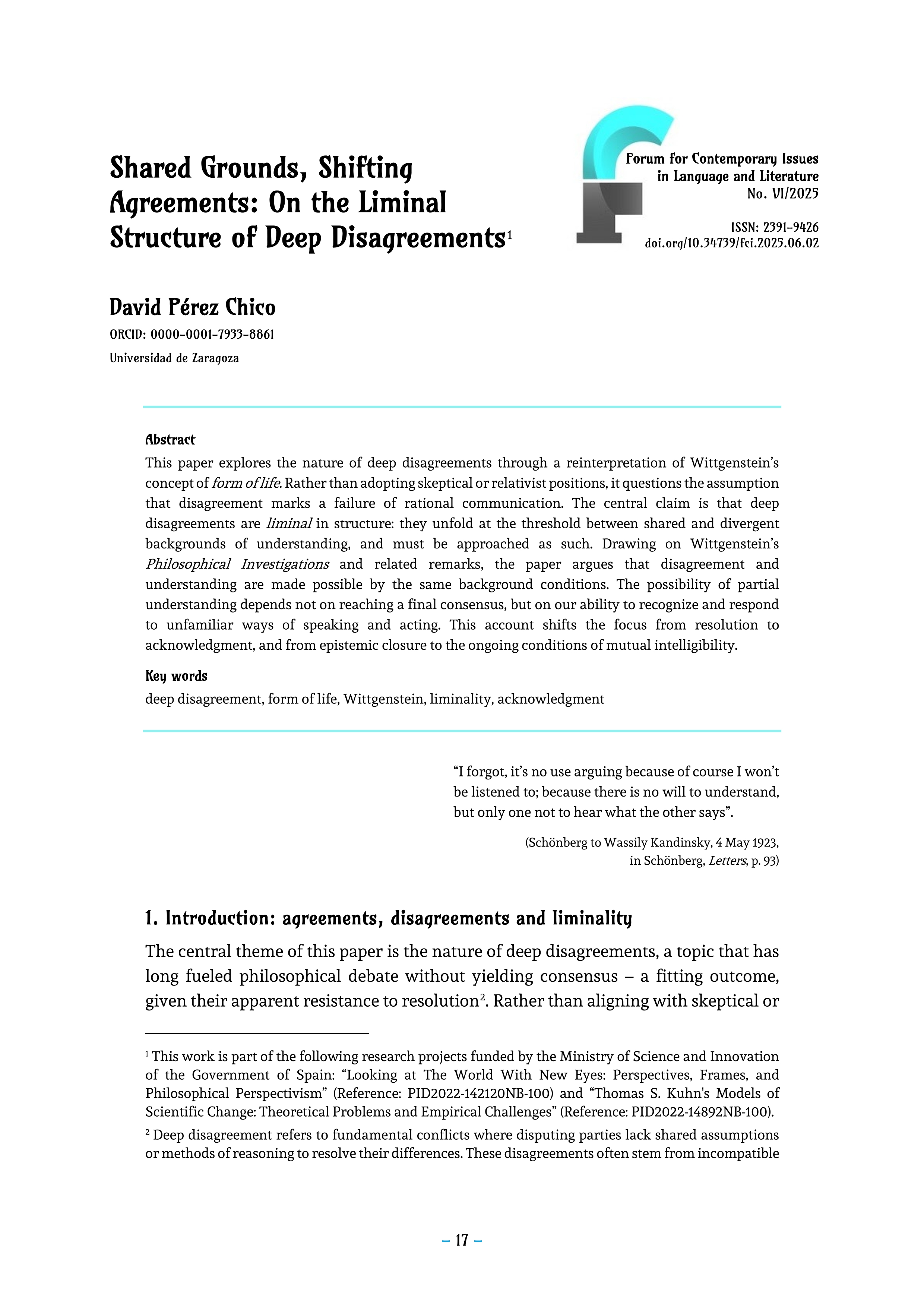 Shared Grounds, Shifting Agreements: On the Liminal Structure of Deep Disagreement