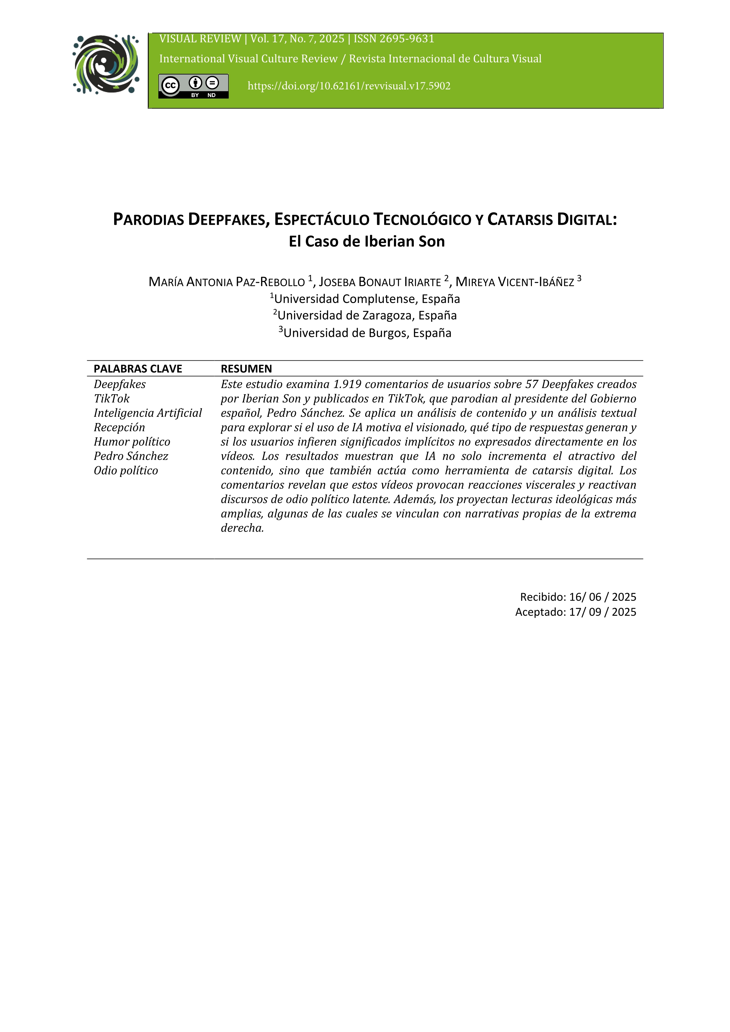 Parodias Deepfakes, Espectáculo Tecnológico y Catarsis Digital