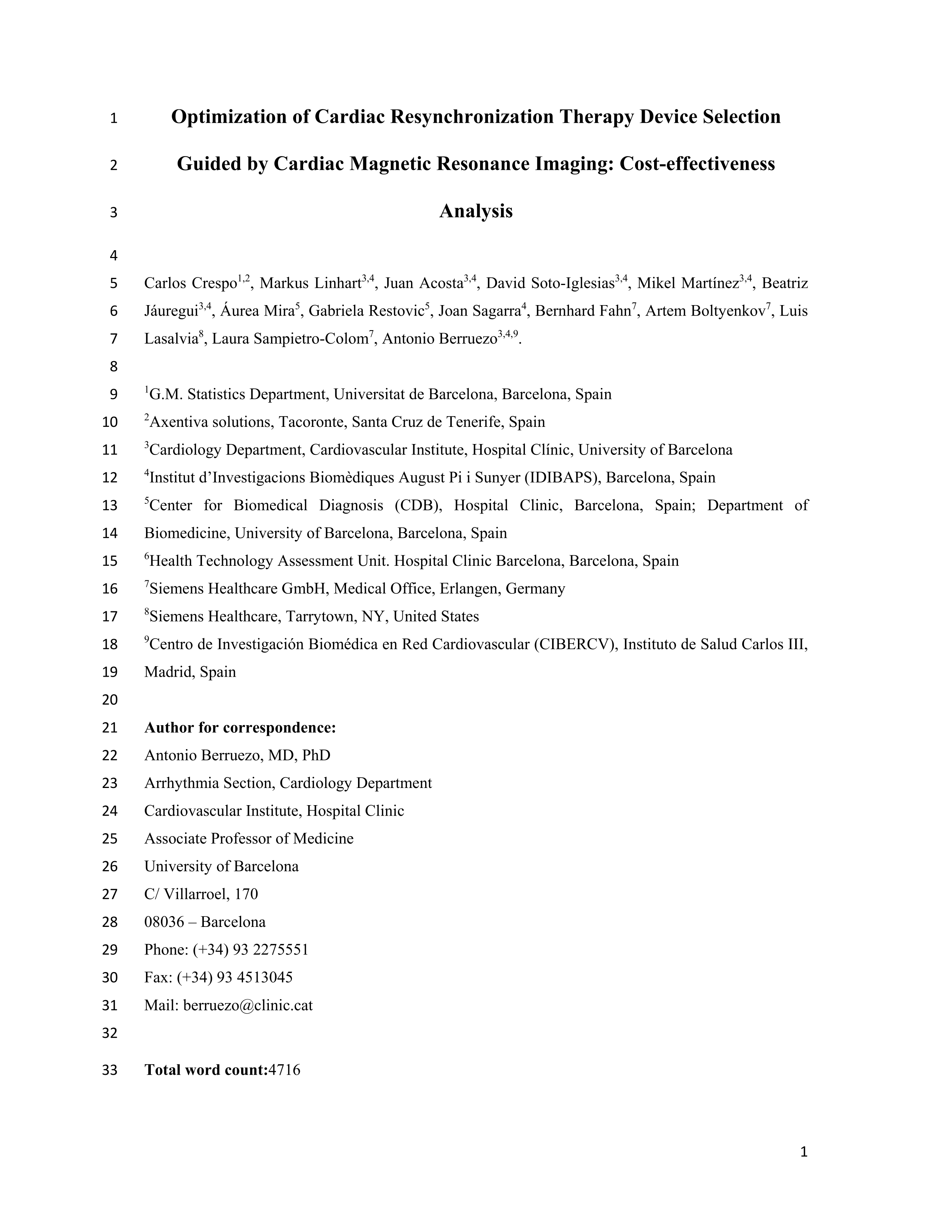Optimisation of cardiac resynchronisation therapy device selection guided by cardiac magnetic resonance imaging: Cost-effectiveness analysis