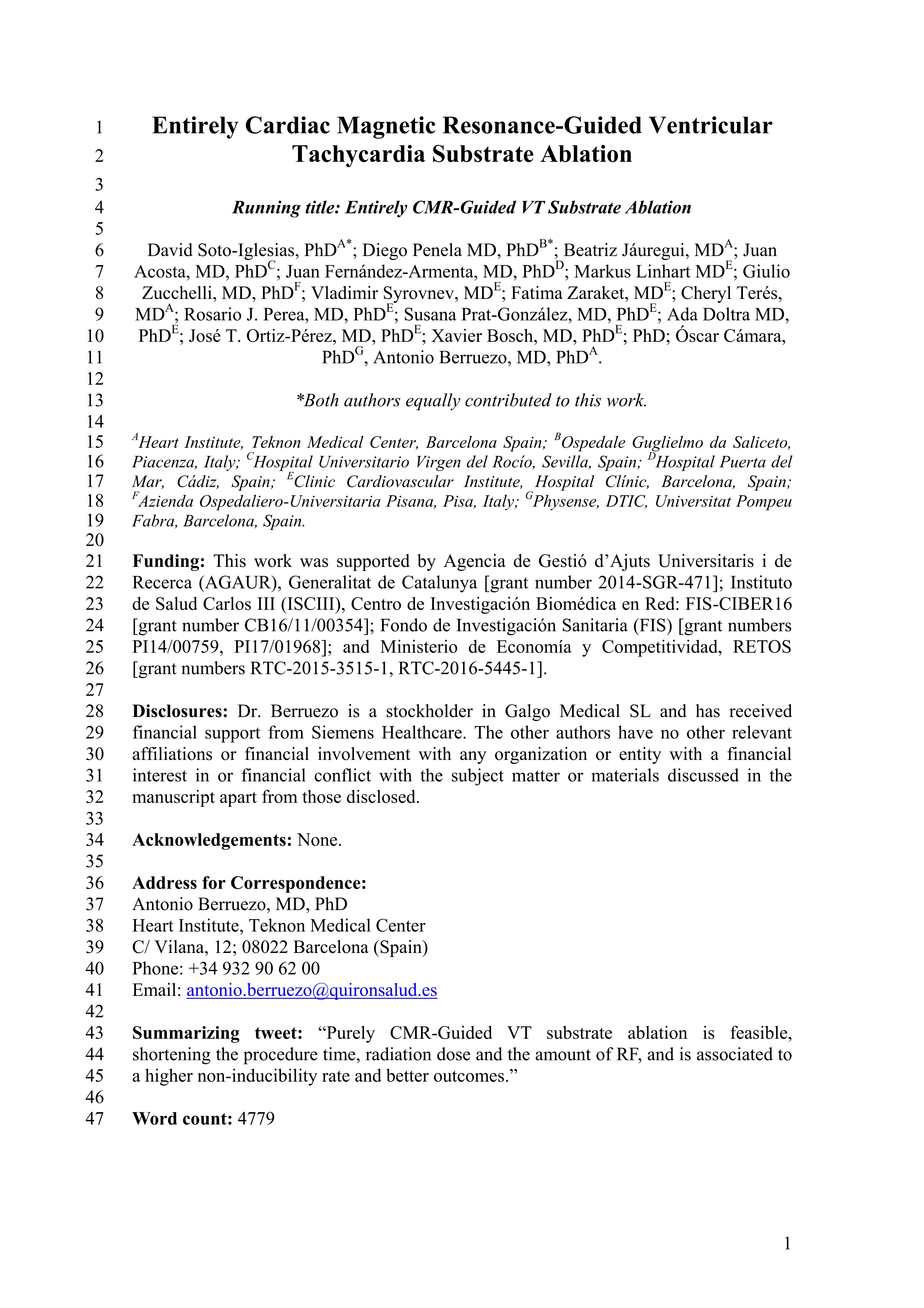 Cardiac Magnetic Resonance-Guided Ventricular Tachycardia Substrate Ablation.