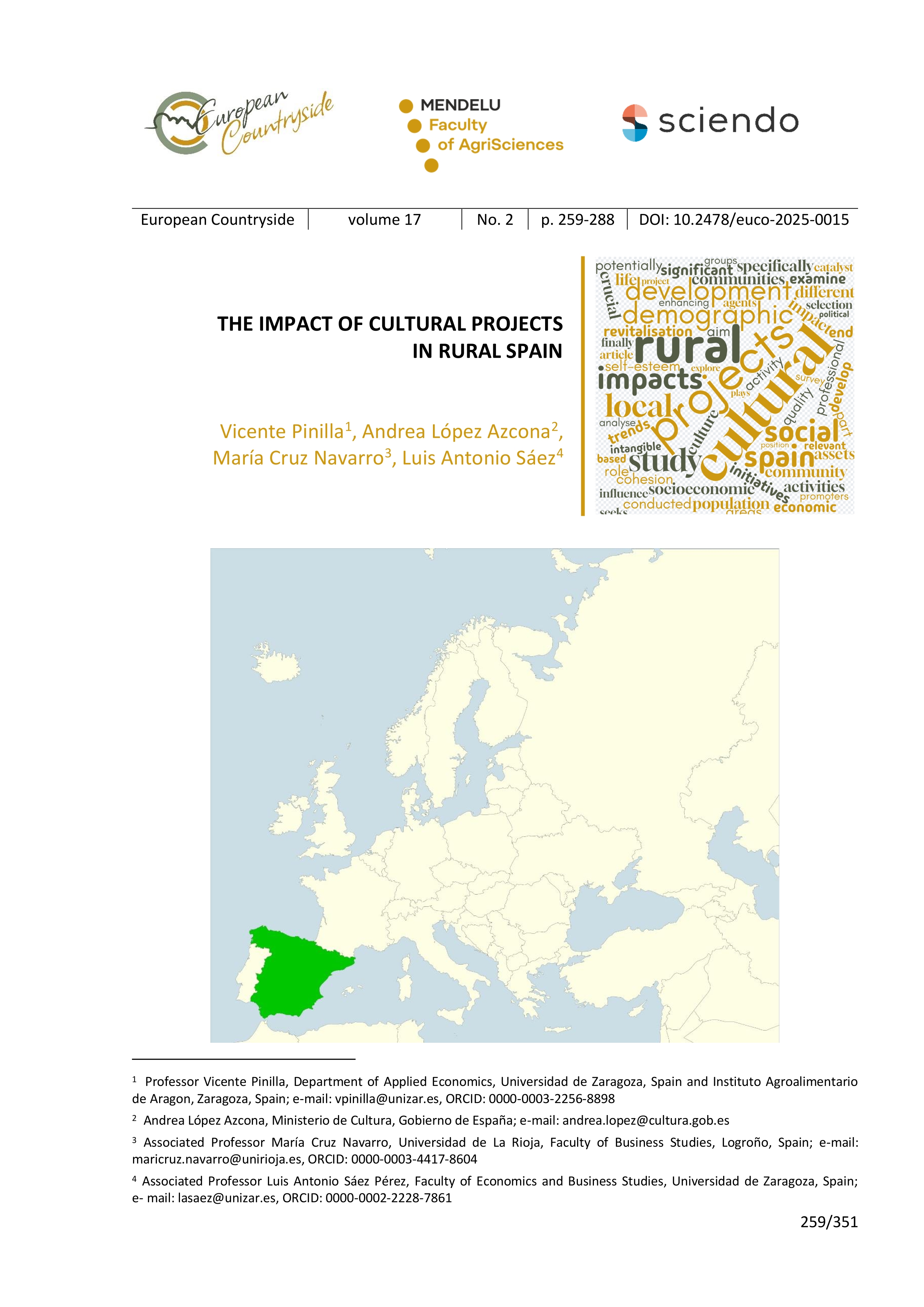 The Impact of Cultural Projects in Rural Spain
