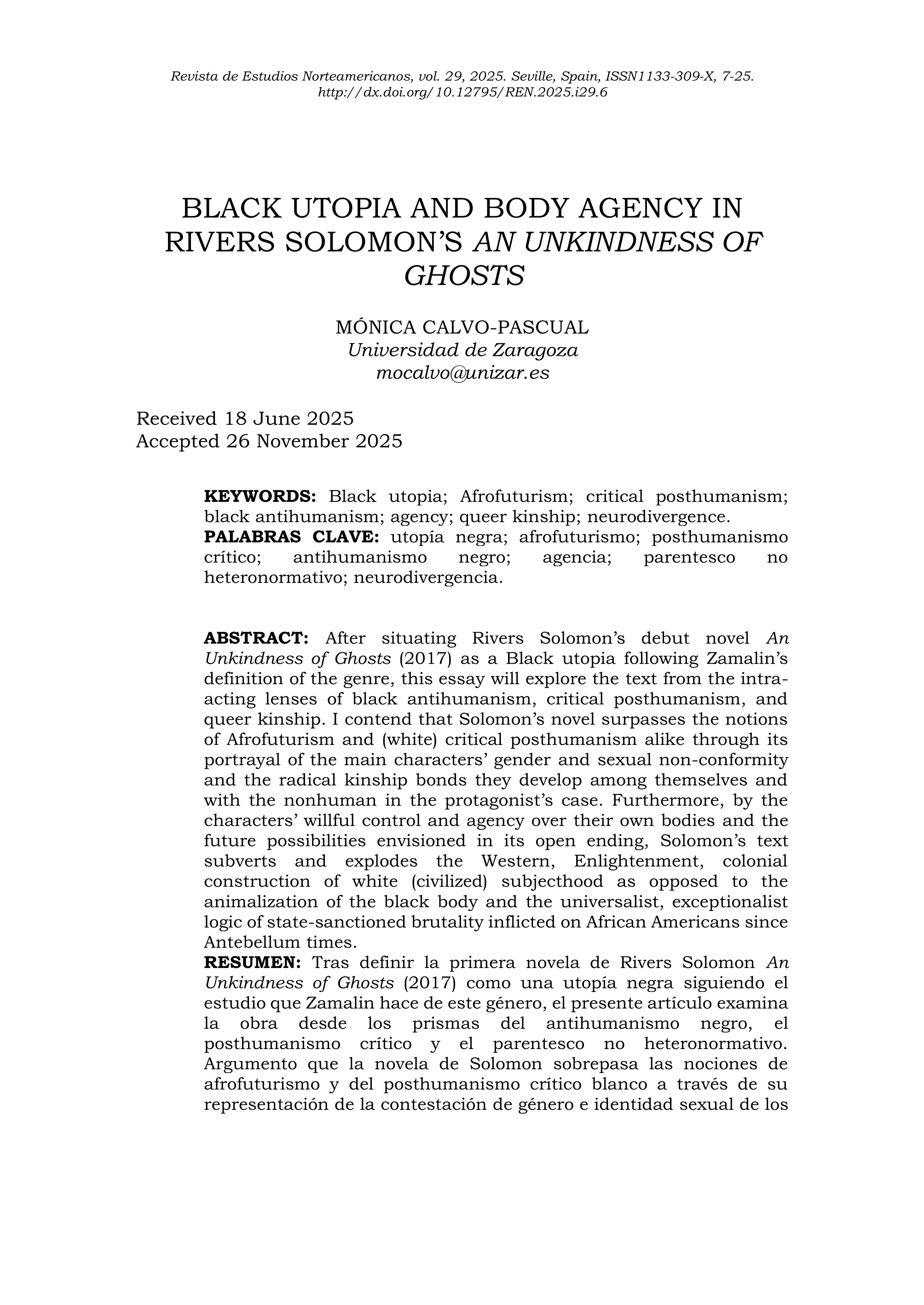 Black Utopia and Body Agency in Rivers Solomon’s An Unkindness of Ghosts