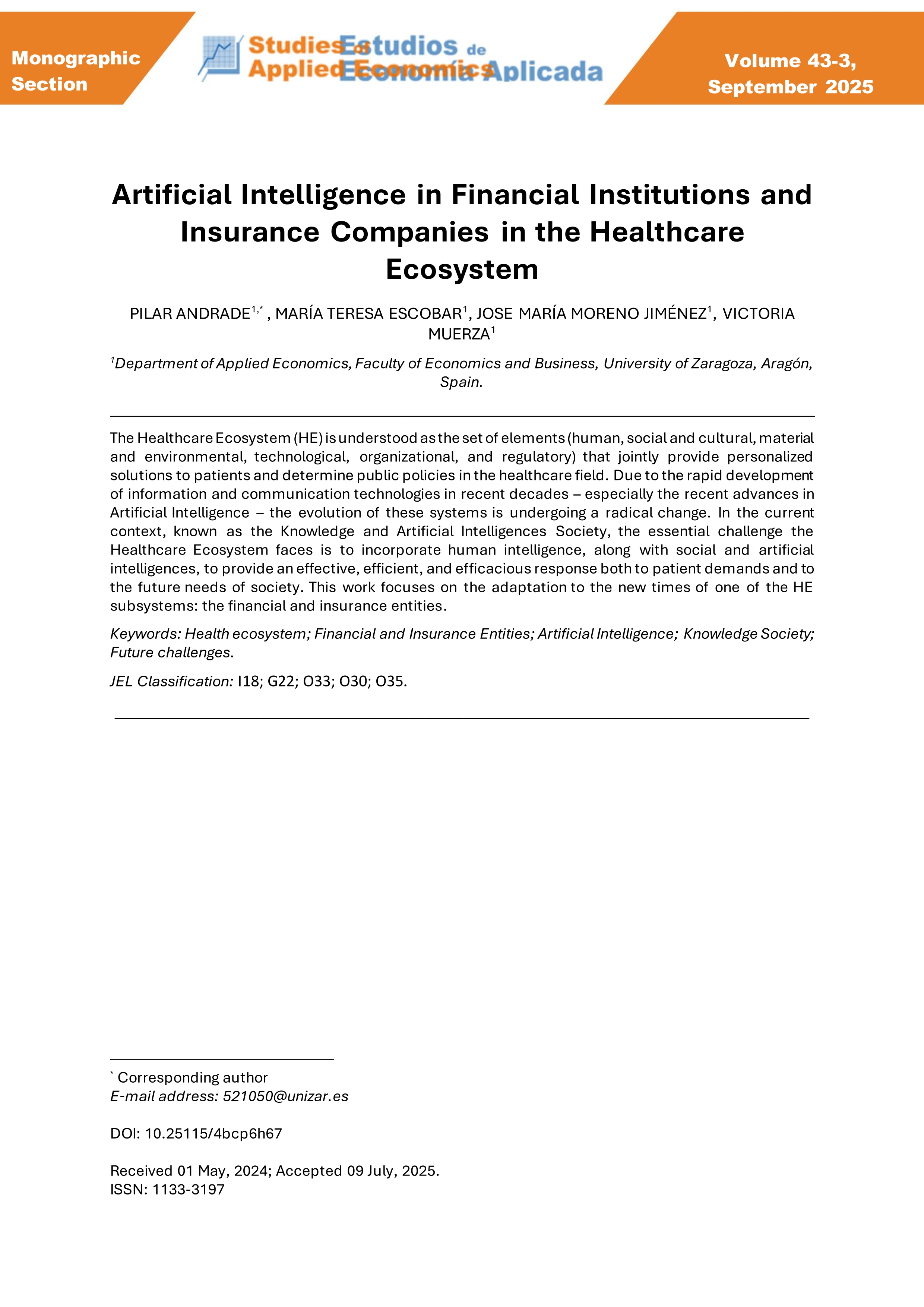 La Inteligencia Artificial en las Entidades Financieras y Aseguradoras del Ecosistema de Salud