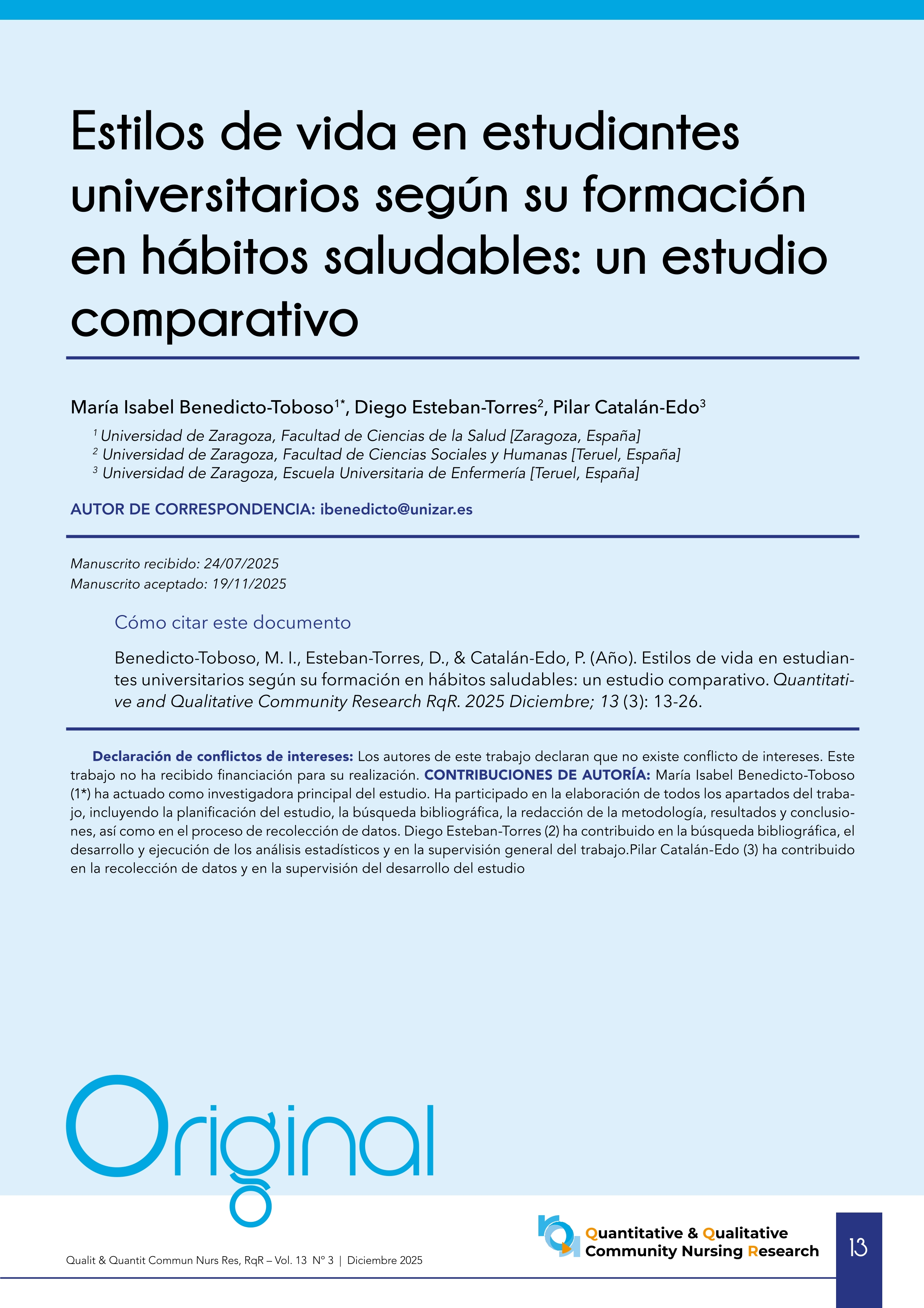 Estilos de vida en estudiantes universitarios según su formación en hábitos saludables: un estudio comparativo.