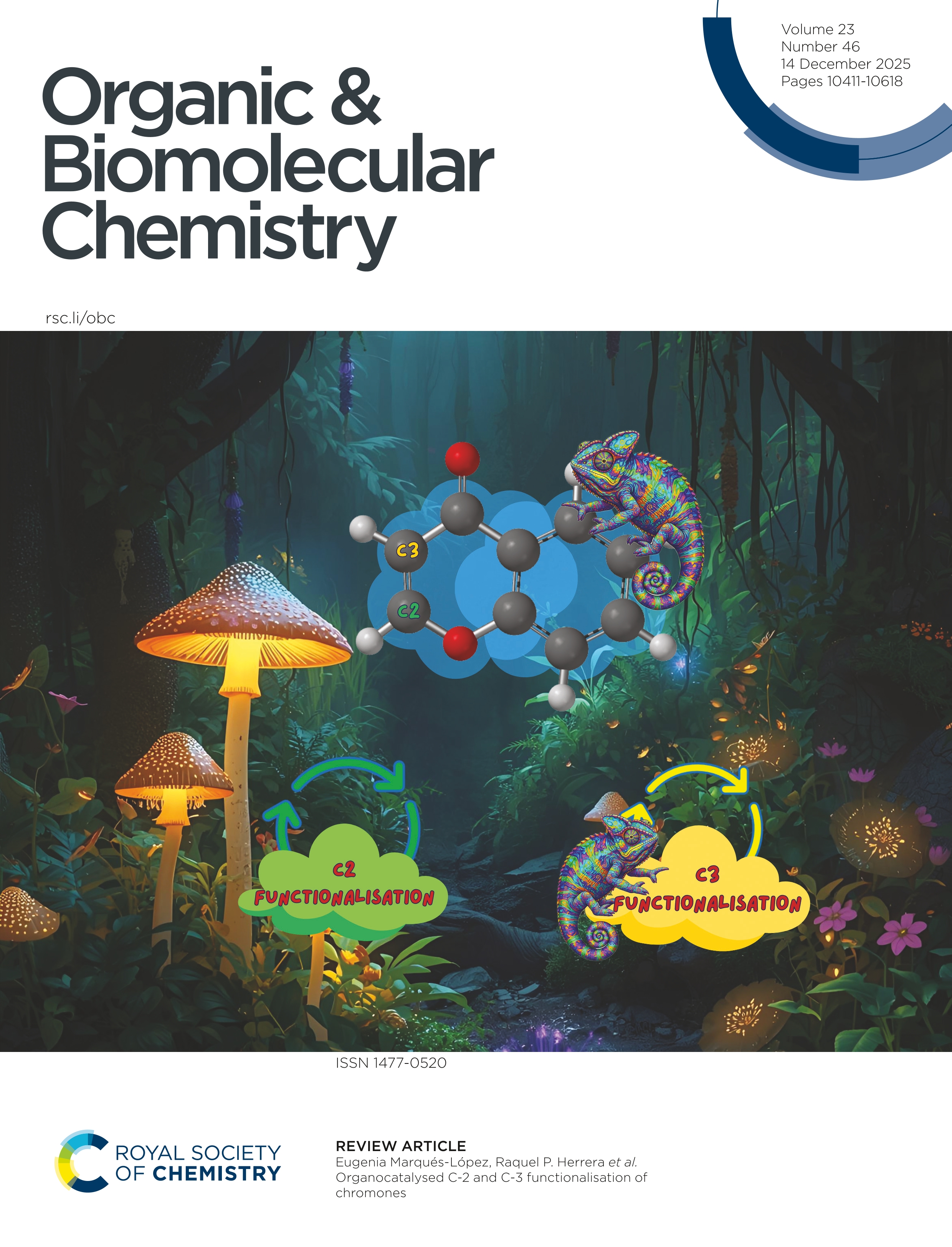 Organocatalysed C-2 and C-3 functionalisation of chromones