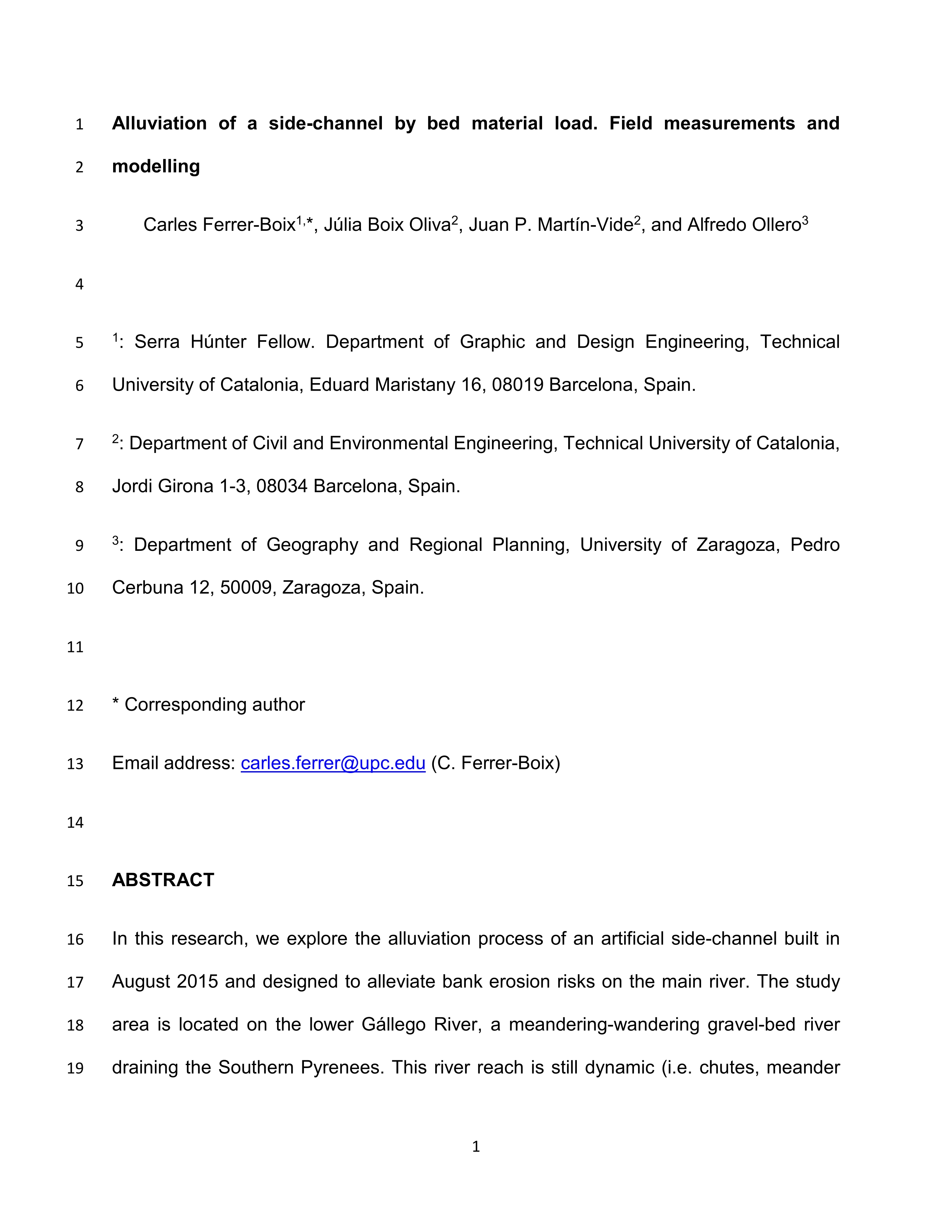 Alluviation of a side-channel by bed material load. Field measurements and modelling