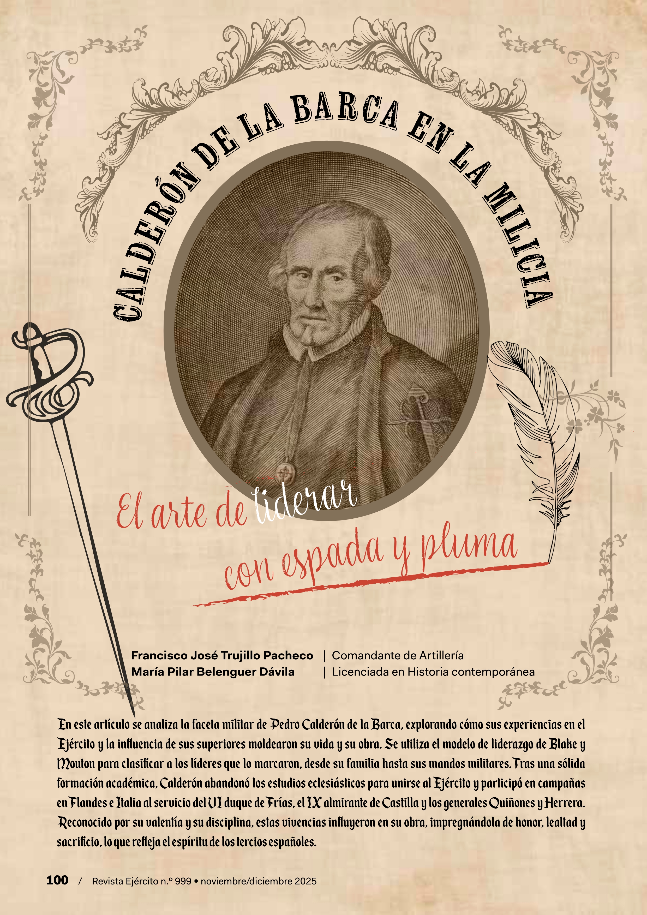 El arte de liderar con espada y pluma: Calderón de la Barca en la Milicia.