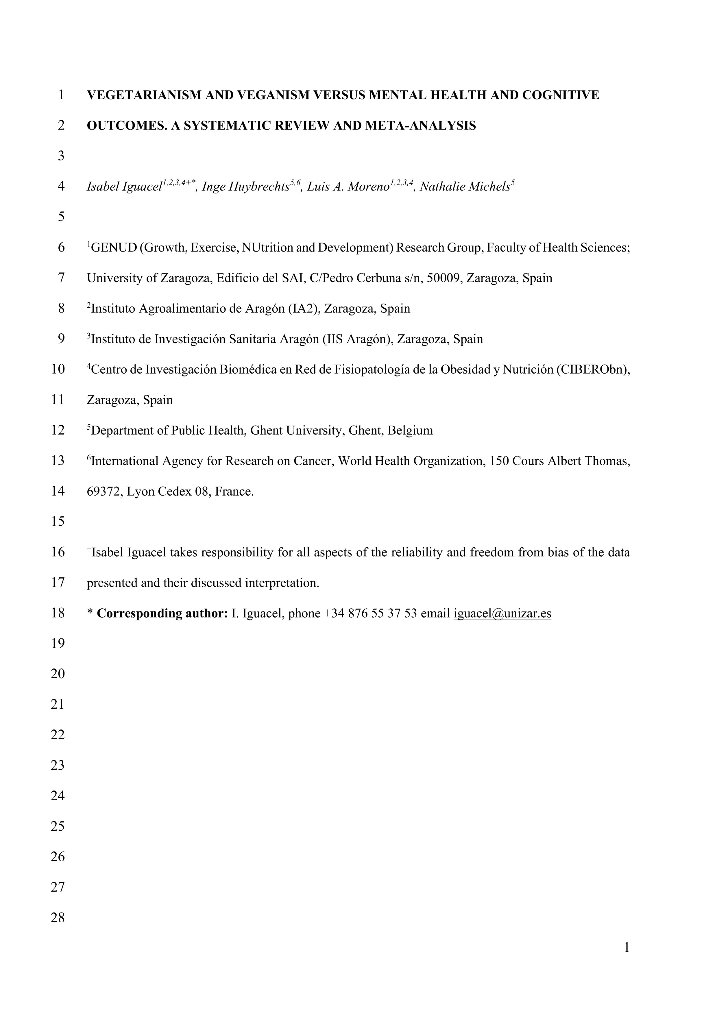 Vegetarianism and veganism compared with mental health and cognitive outcomes: a systematic review and meta-analysis