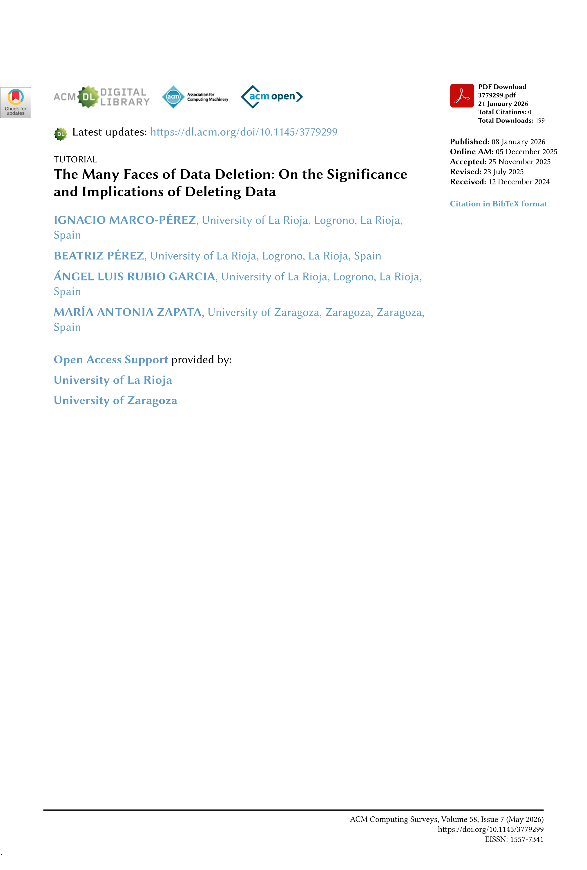 The Many Faces of Data Deletion: On the Significance and Implications of Deleting Data