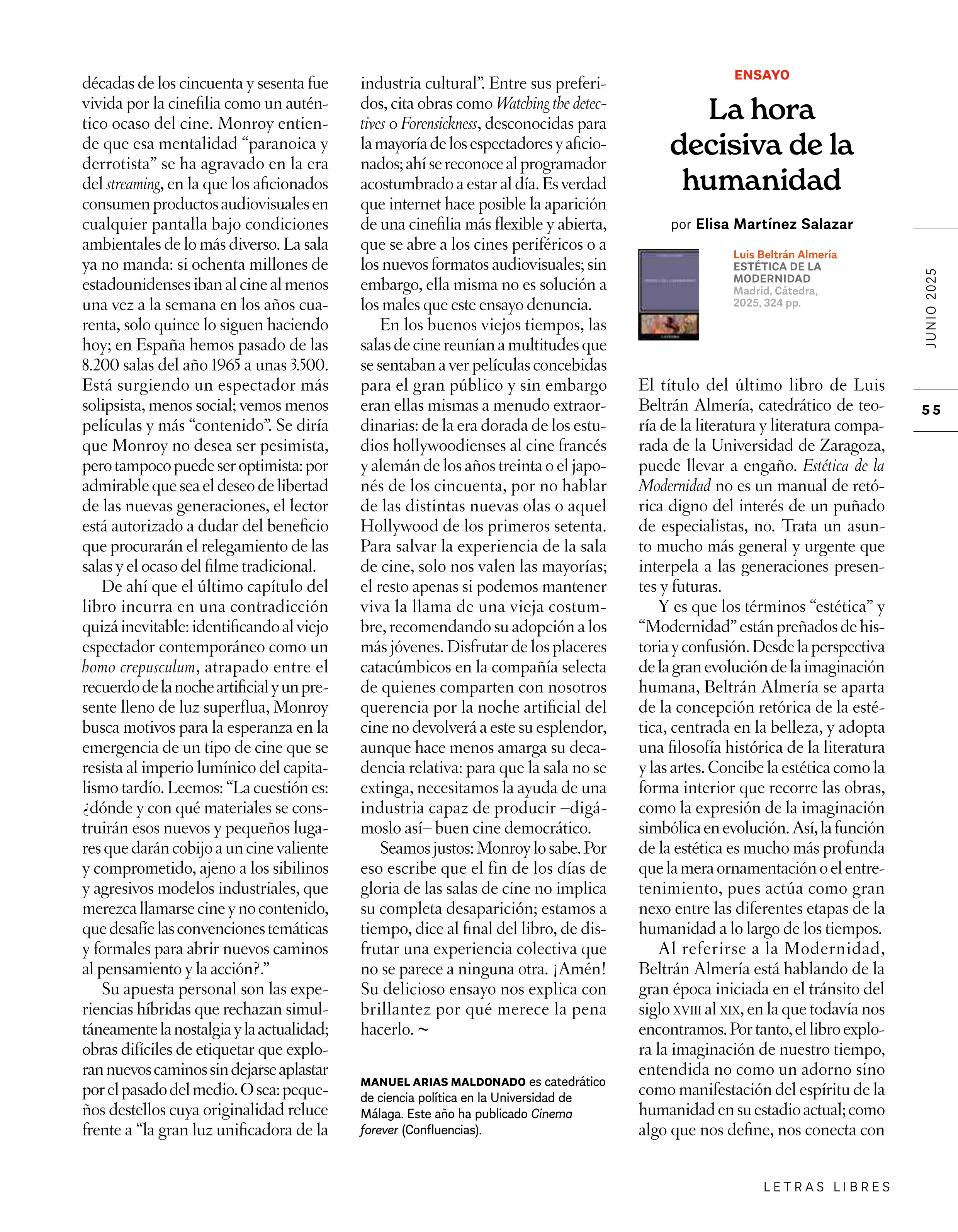 La hora decisiva de la humanidad