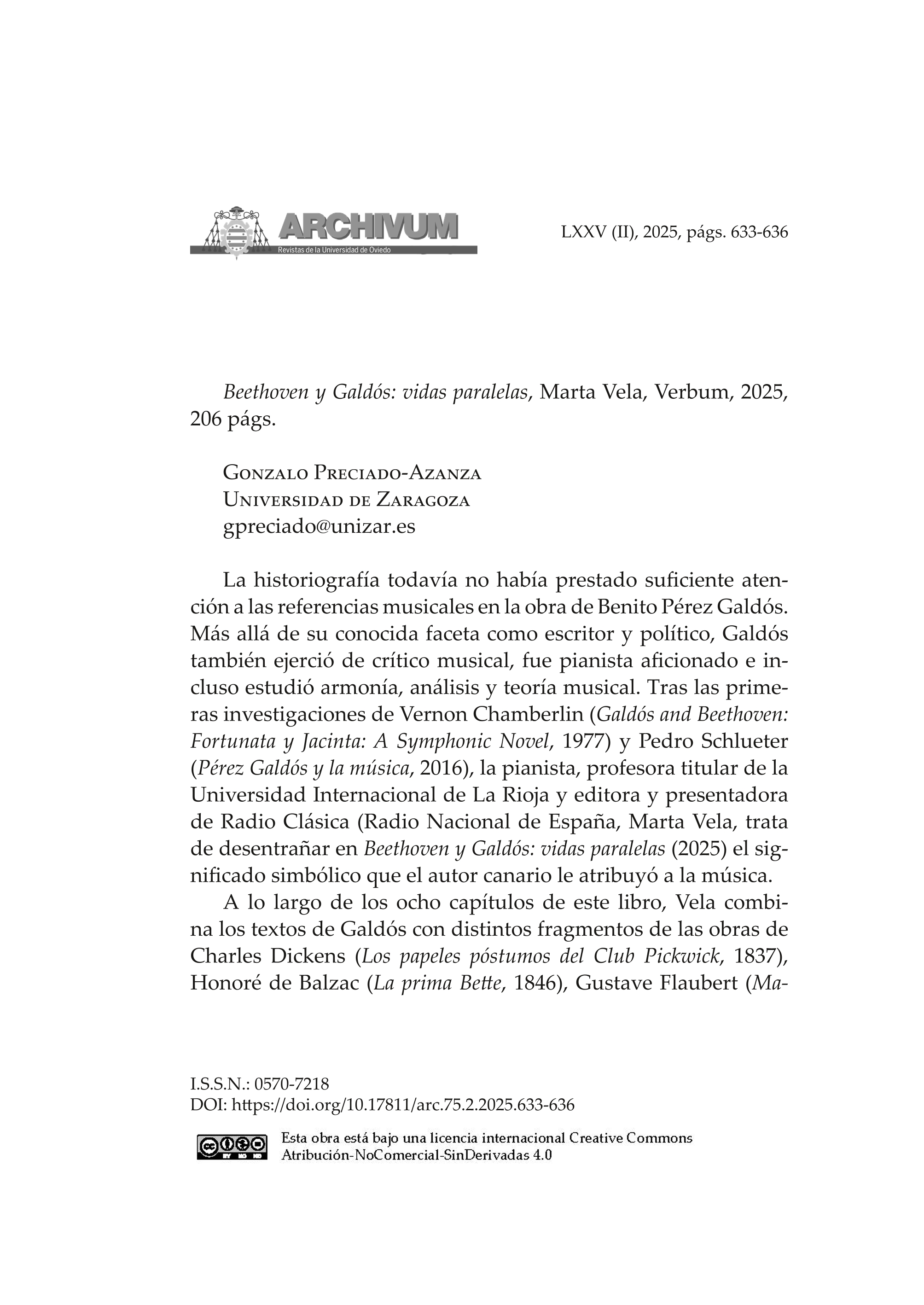 Beethoven y Galdós: vidas paralelas