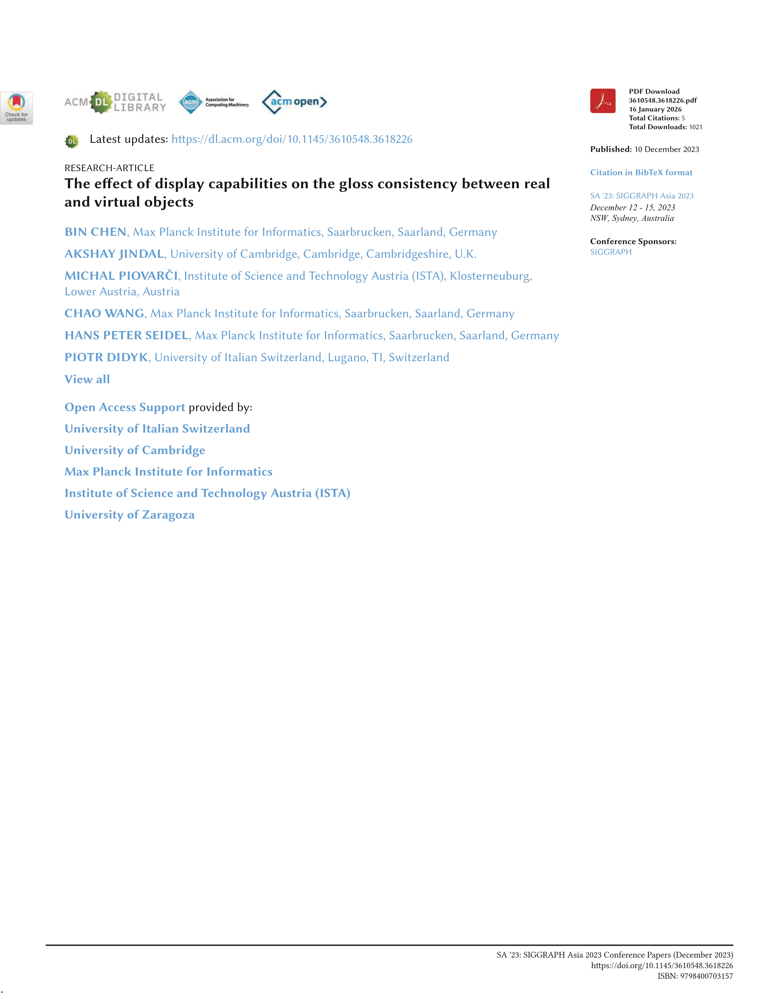 The effect of display capabilities on the gloss consistency between real and virtual objects