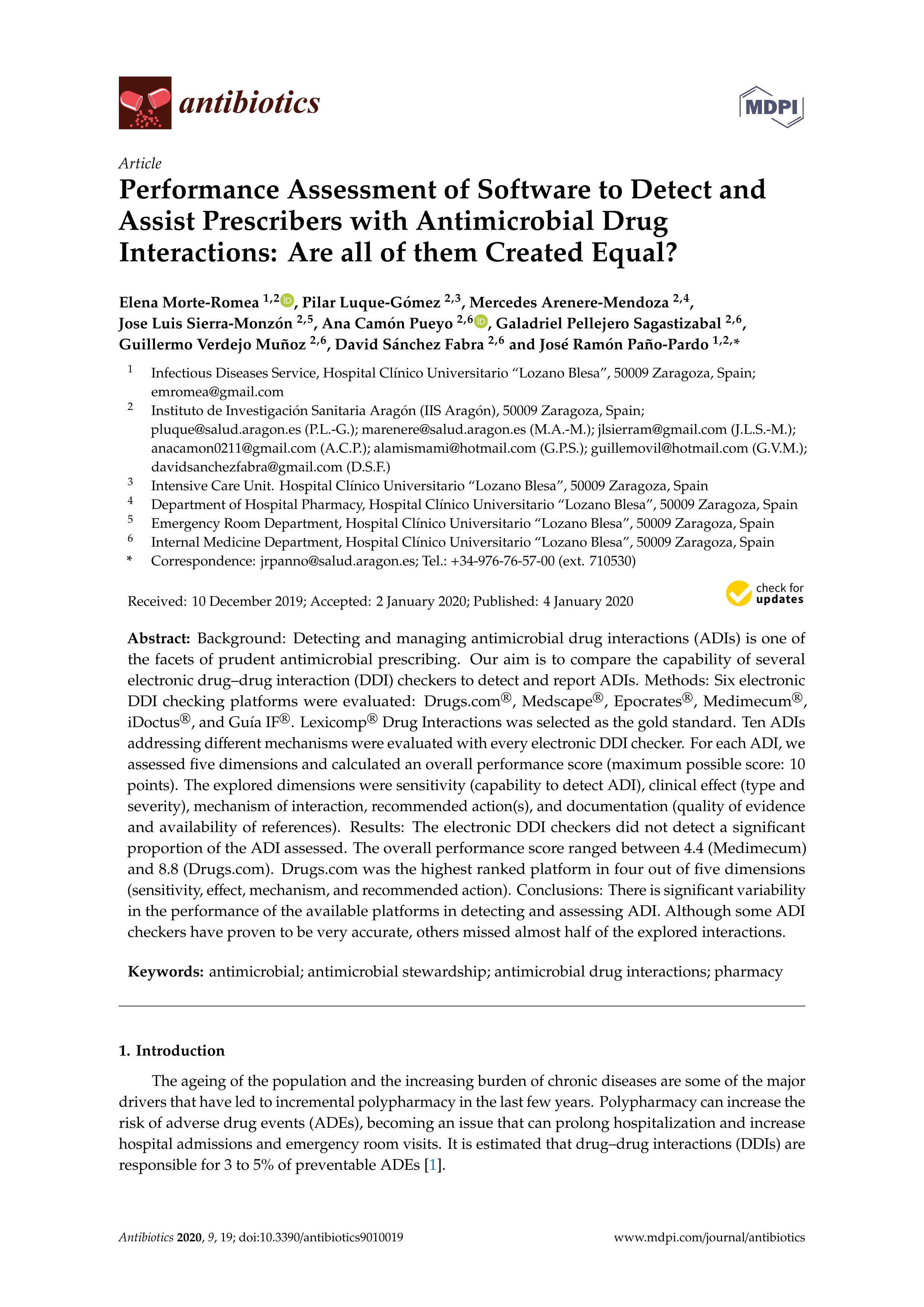 Performance assessment of software to detect and assist prescribers with antimicrobial drug interactions: Are all of them created equal?