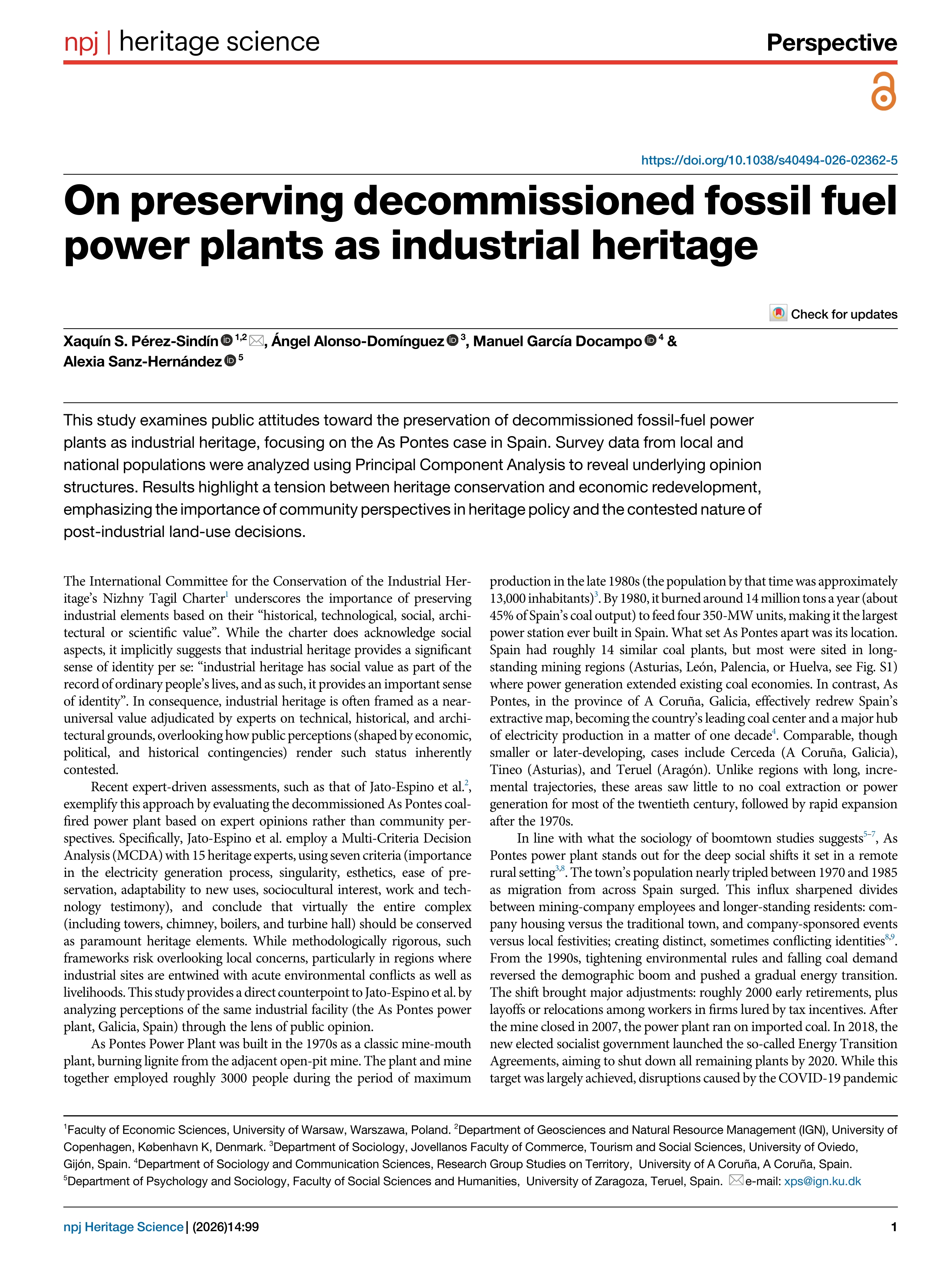 On preserving decommissioned fossil fuel power plants as industrial heritage