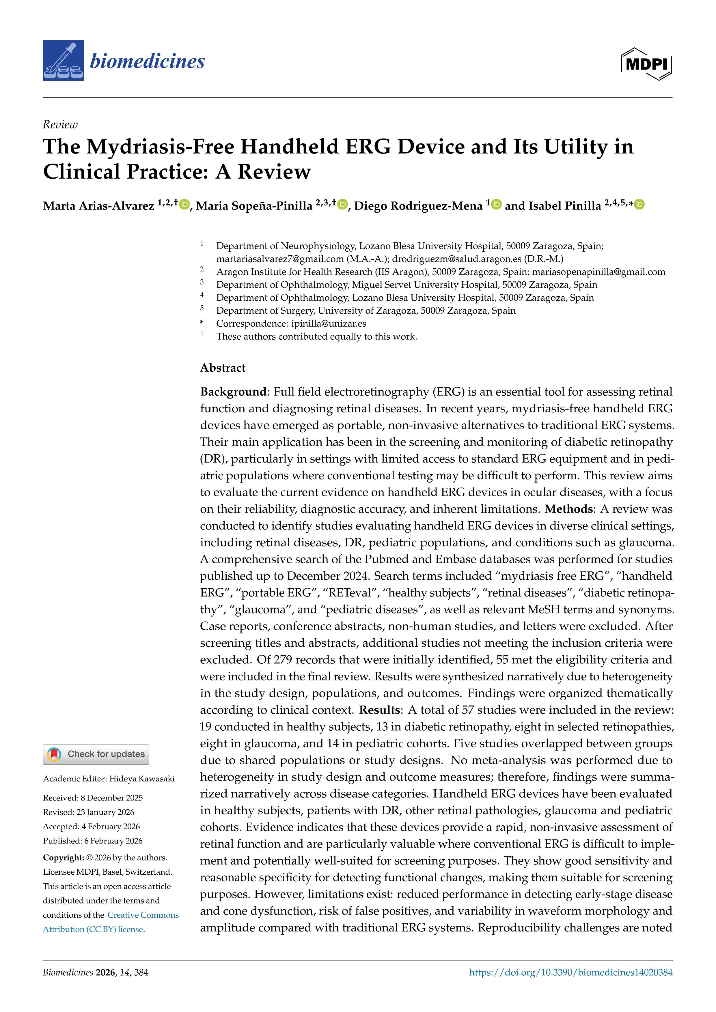 The Mydriasis-Free Handheld ERG Device and Its Utility in Clinical Practice: A Review