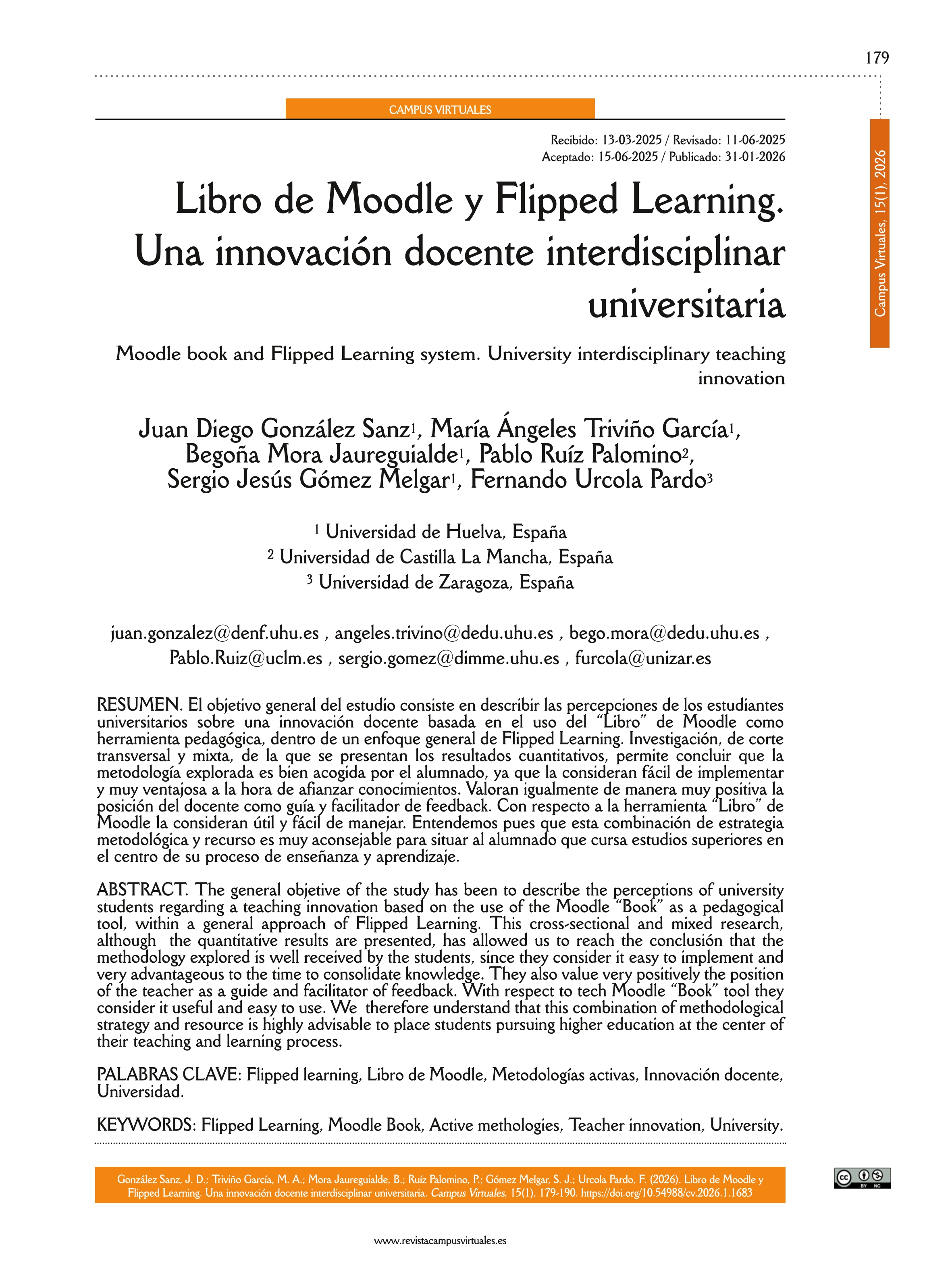 Libro de Moodle y Flipped Learning. Una innovación docente interdisciplinar universitaria