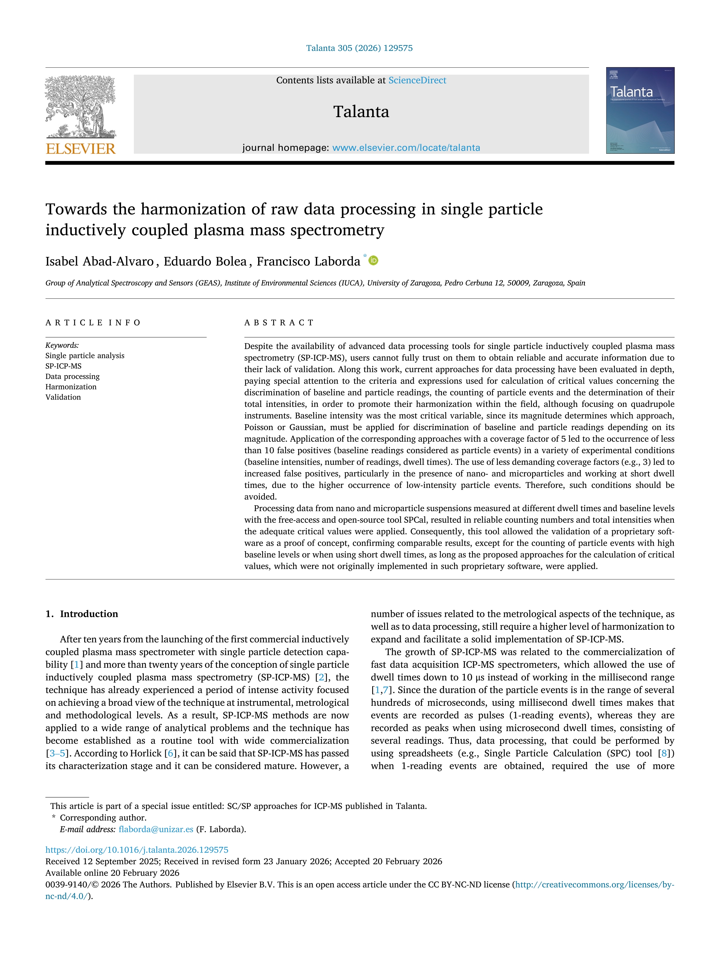 Towards the harmonization of raw data processing in single particle inductively coupled plasma mass spectrometry