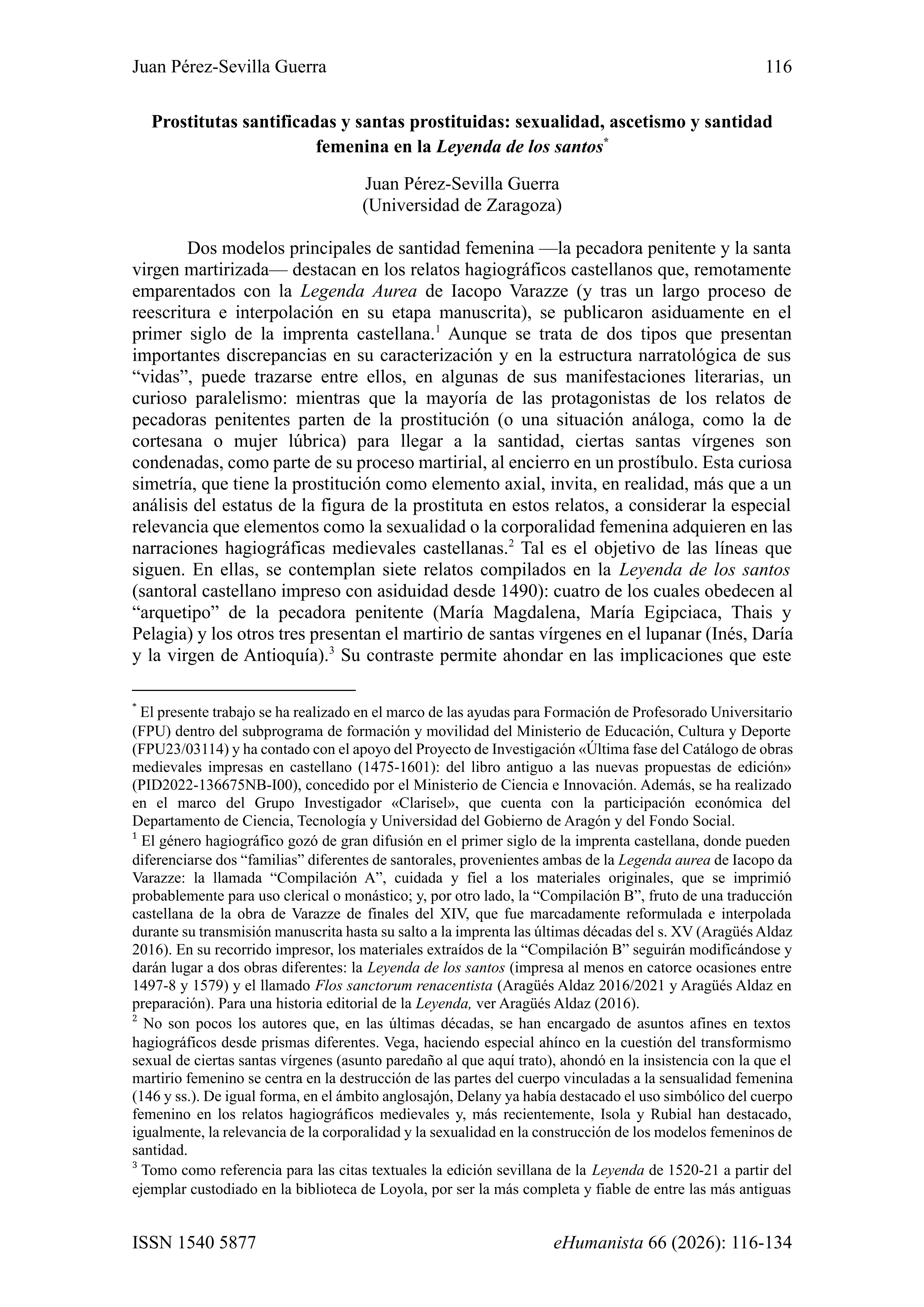 Prostitutas santificadas y santas prostituidas: sexualidad, ascetismo y santidad femenina en la Leyenda de los santos