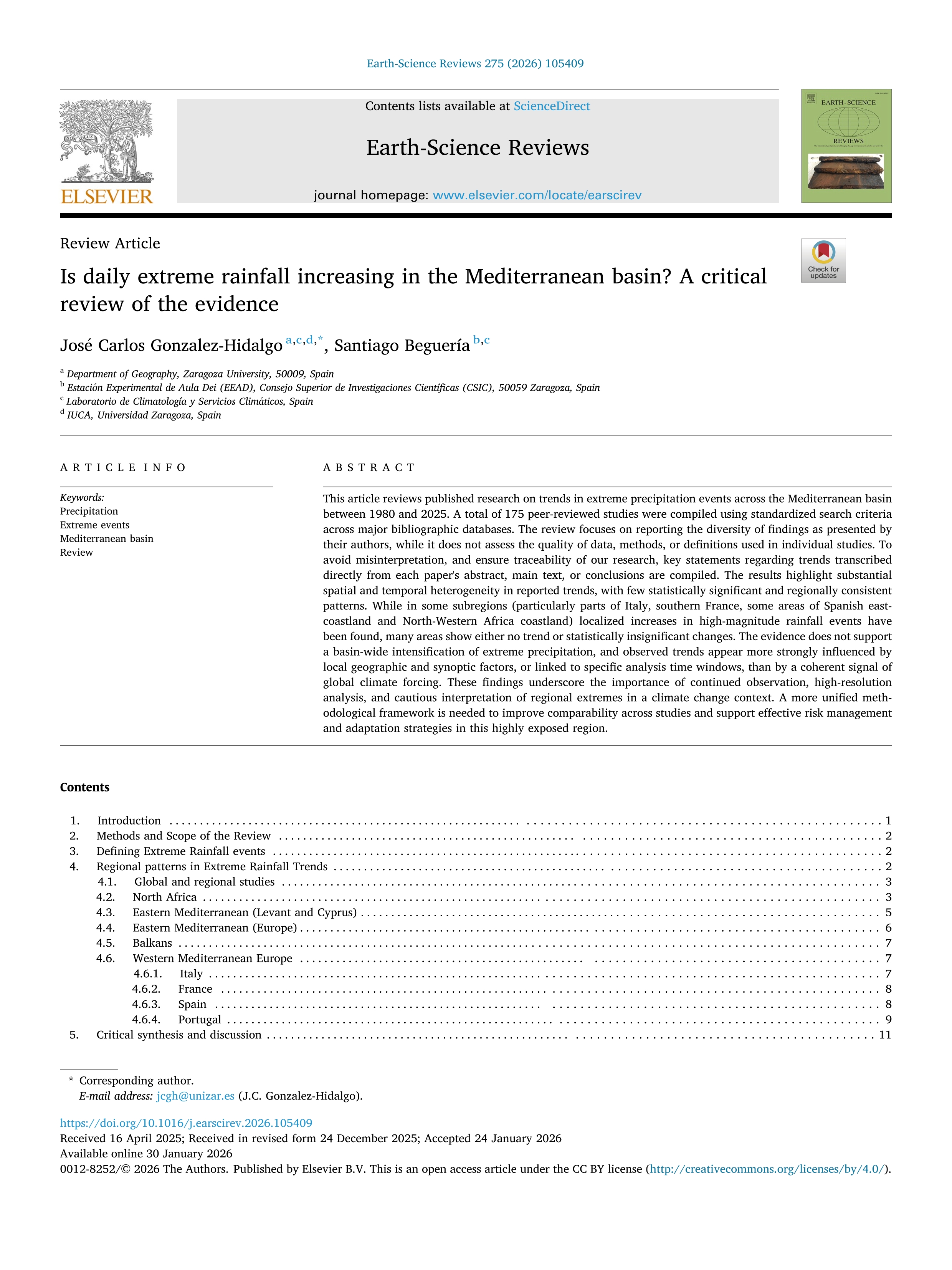 Is daily extreme rainfall increasing in the Mediterranean basin? A critical review of the evidence