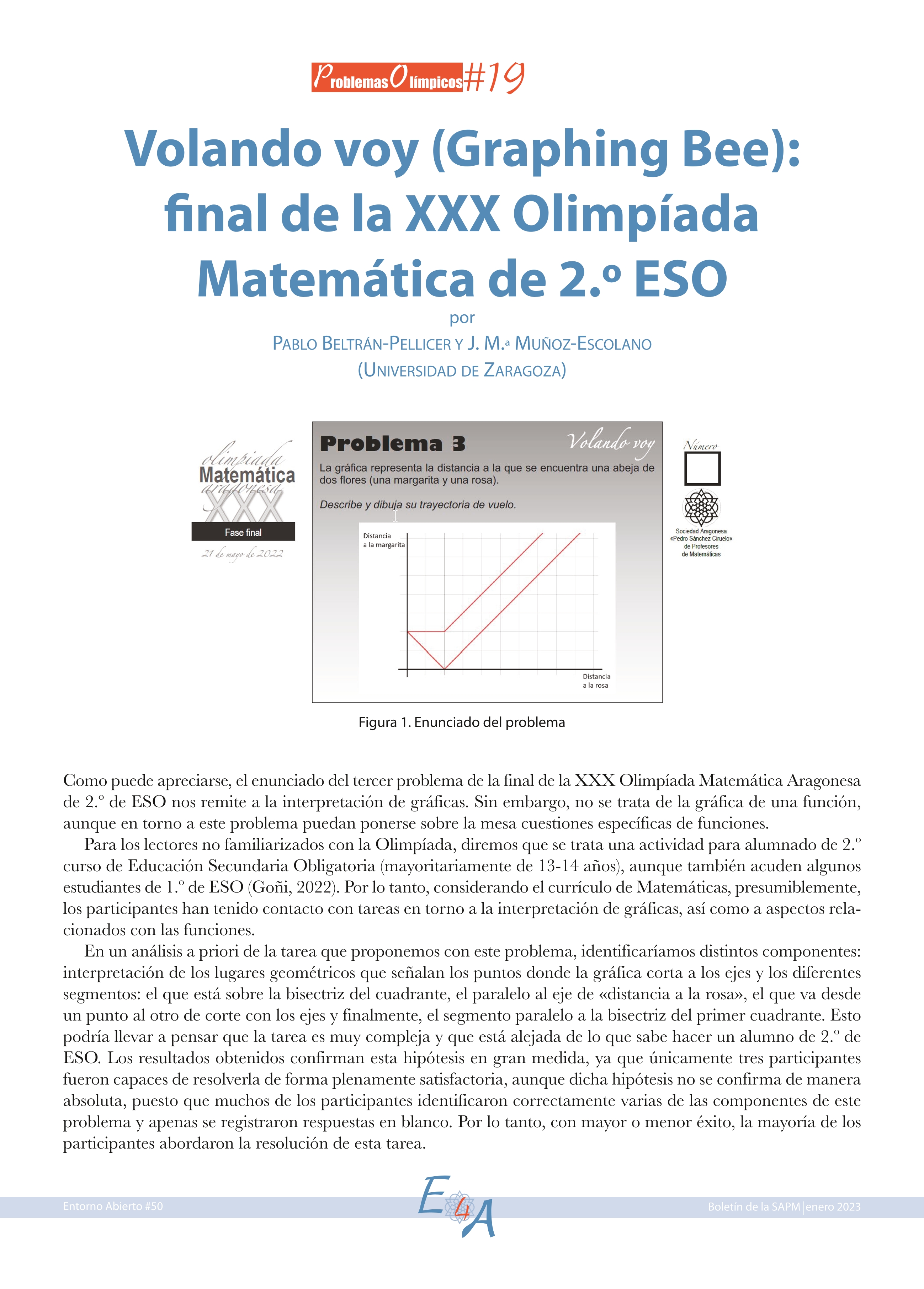 Volando voy (Graphing Bee): final de la XXX Olimpíada Matemática de 2.º ESO