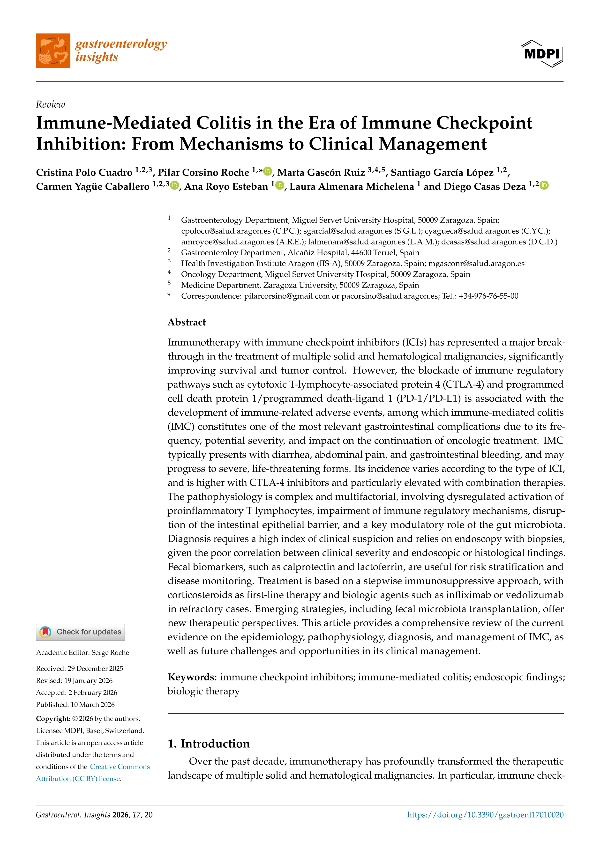 Immune-mediated colitis in the era of immune checkpoint inhibition: from mechanisms to clinical management