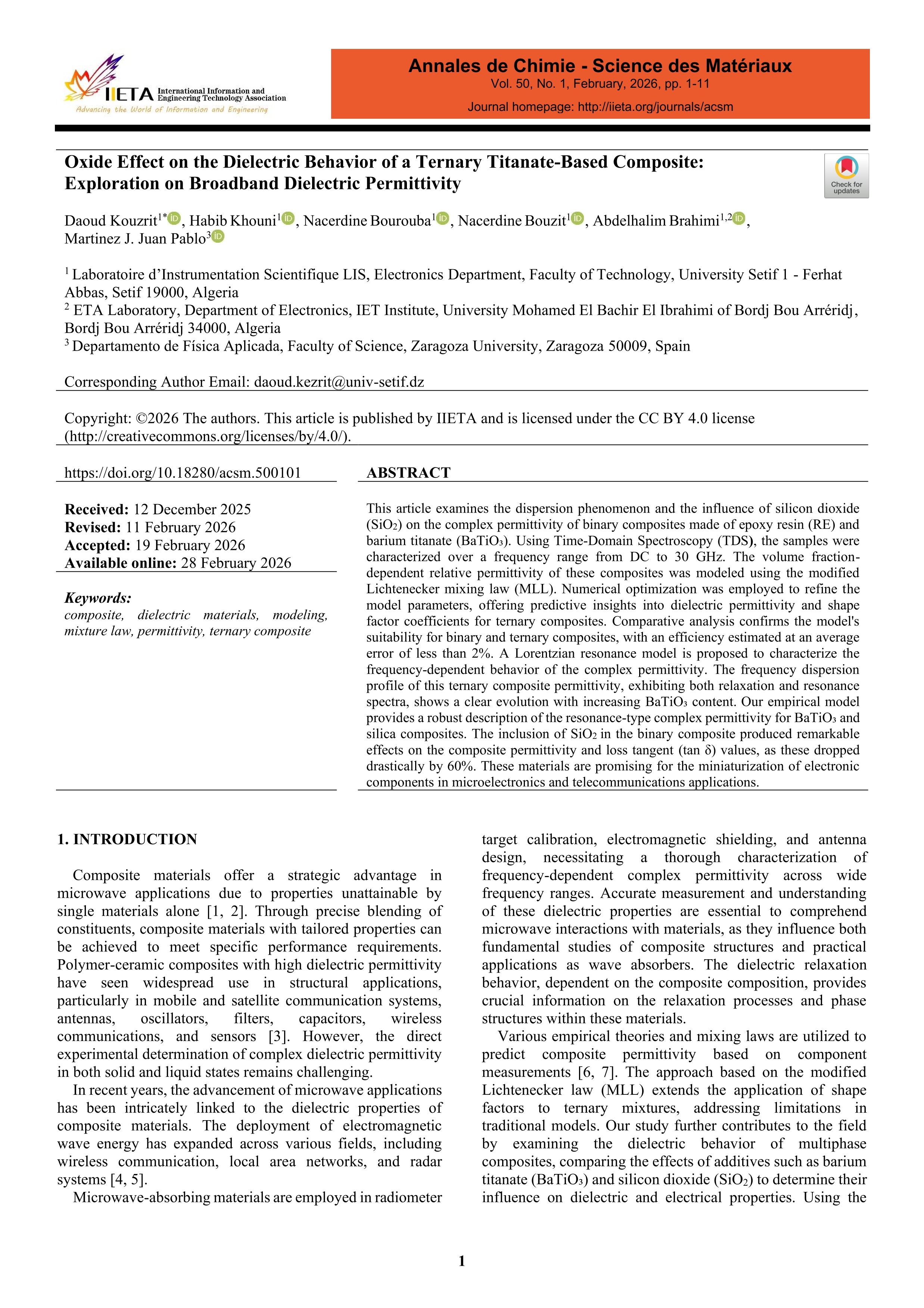 Oxide effect on the dielectric behavior of a ternary titanate-based composite: exploration on broadband dielectric permittivity