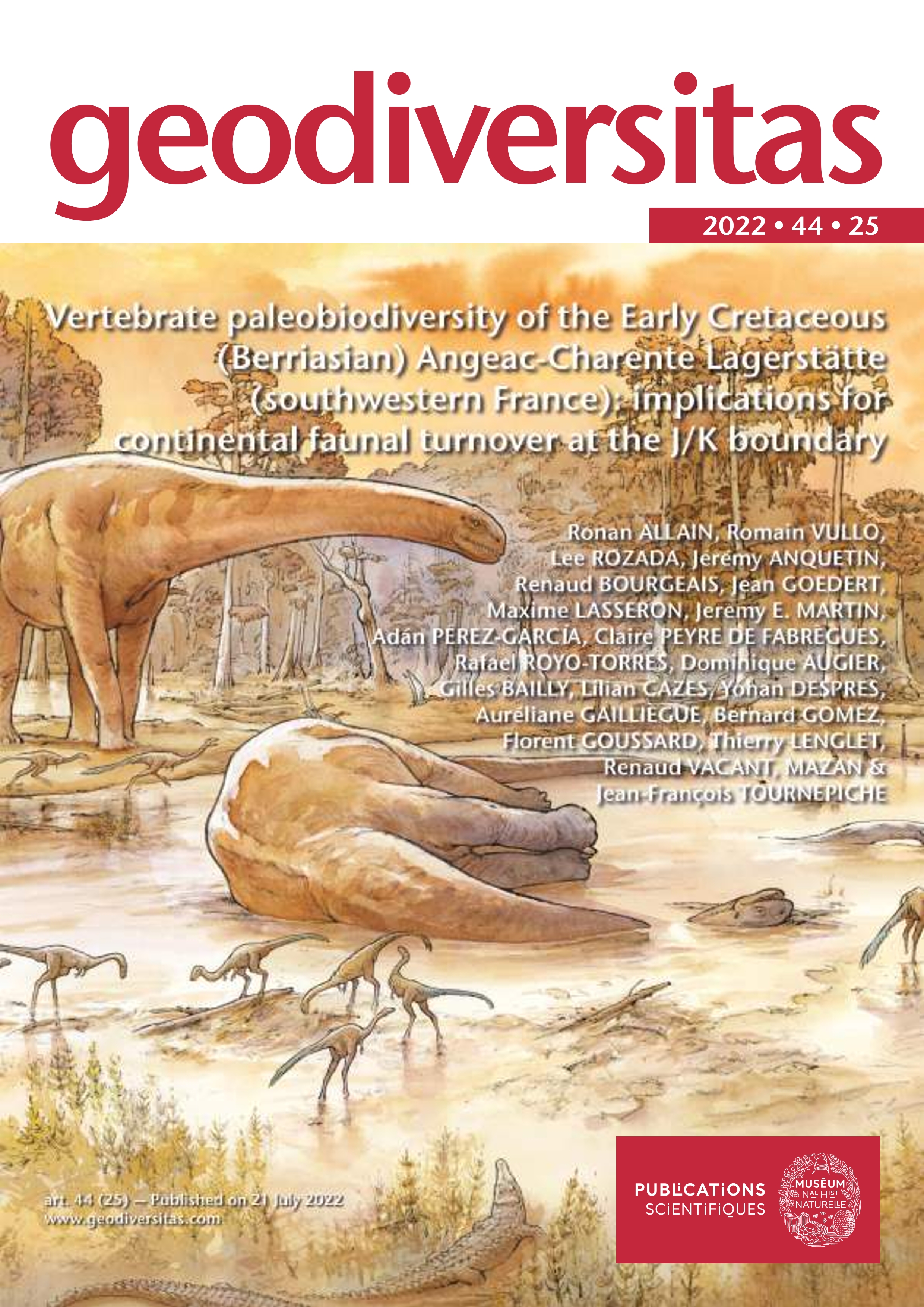 Vertebrate paleobiodiversity of the Early Cretaceous (Berriasian) Angeac-Charente Lagerstätte (southwestern France): implications for continental faunal turnover at the J/K boundary
