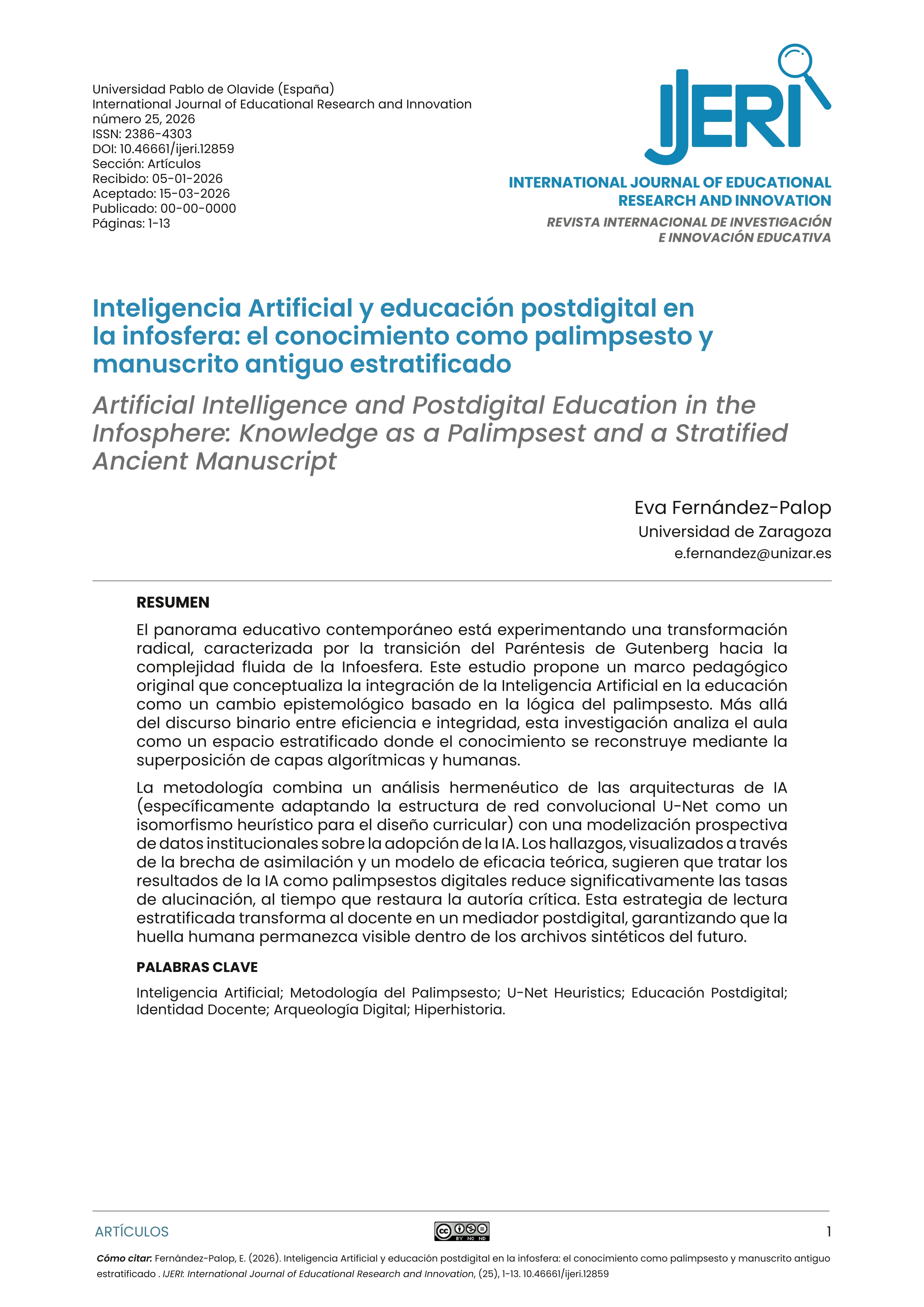the artificial intelligence and postdigital education in the infosphere