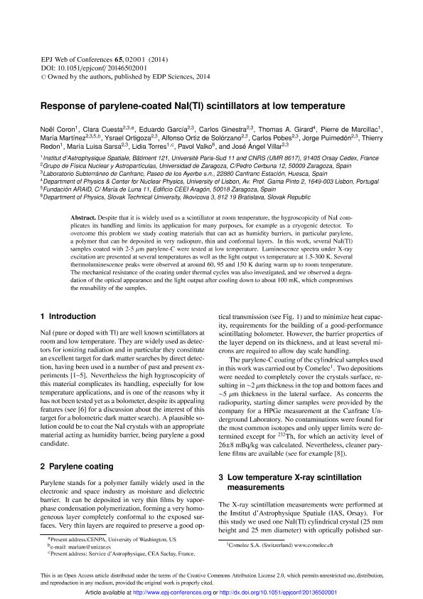 Response of parylene-coated NaI(Tl) scintillators at low temperature