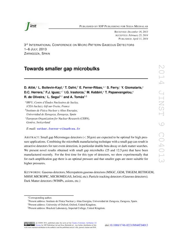 Towards smaller gap microbulks