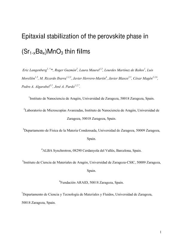 Epitaxial Stabilization of the Perovskite Phase in (Sr1-xBax)MnO3 Thin