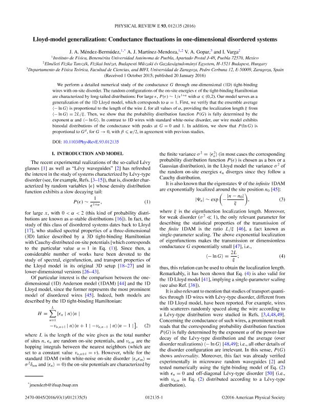 Lloyd-model generalization: Conductance fluctuations in one-dimensional disordered systems