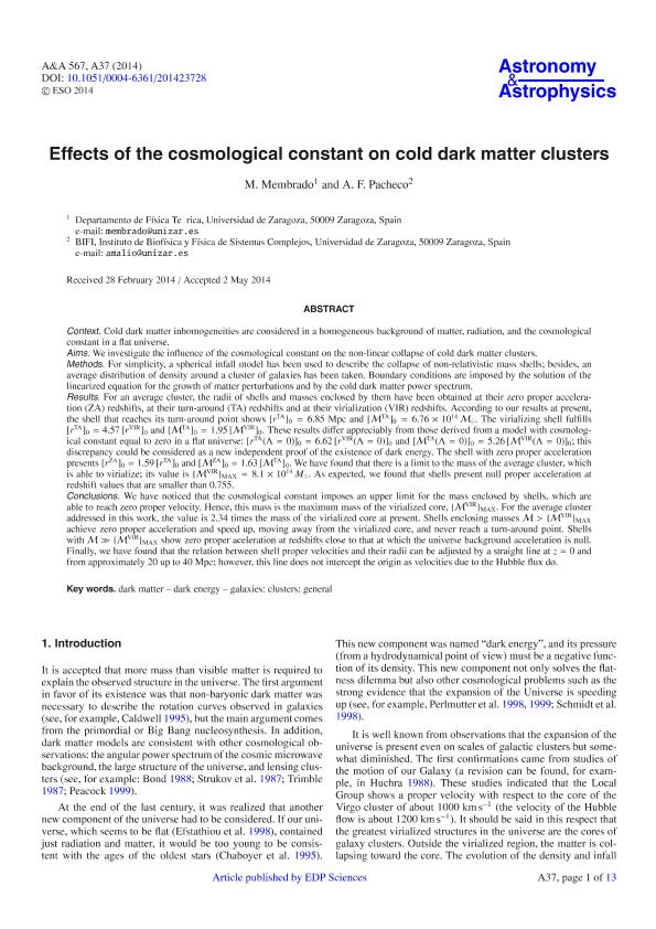 Effects of the cosmological constant on cold dark matter clusters
