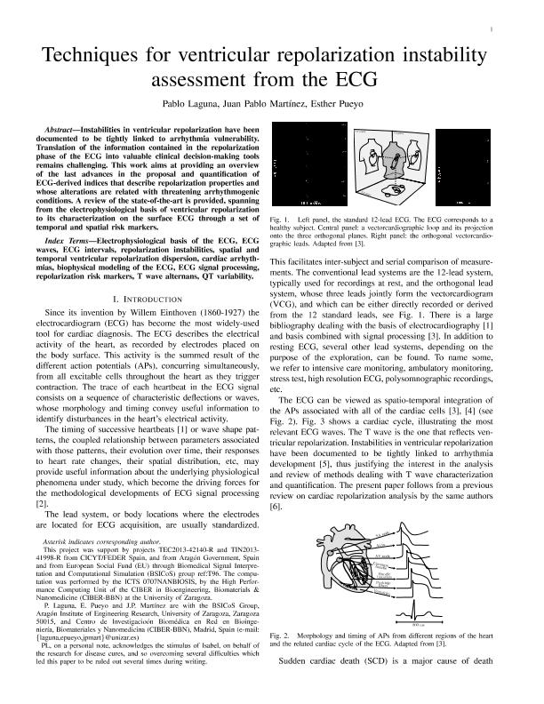 Techniques for ventricular repolarization instability assessment from the ECG