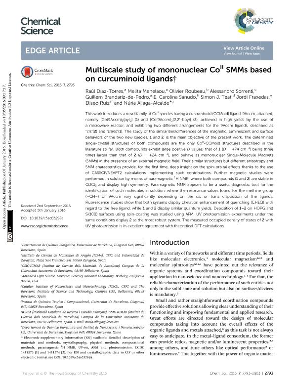 Multiscale study of mononuclear CoII SMMs based on curcuminoid ligands