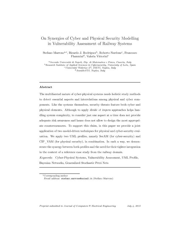 On synergies of cyber and physical security modelling in vulnerability assessment of railway systems