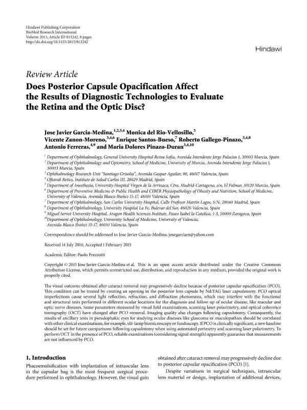 Does posterior capsule opacification affect the results of diagnostic technologies to evaluate the retina and the optic disc?