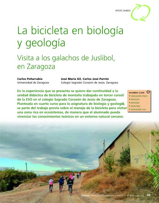 La bicicleta en Biología y Geología: visita a los galachos de Juslibol-Zaragoza