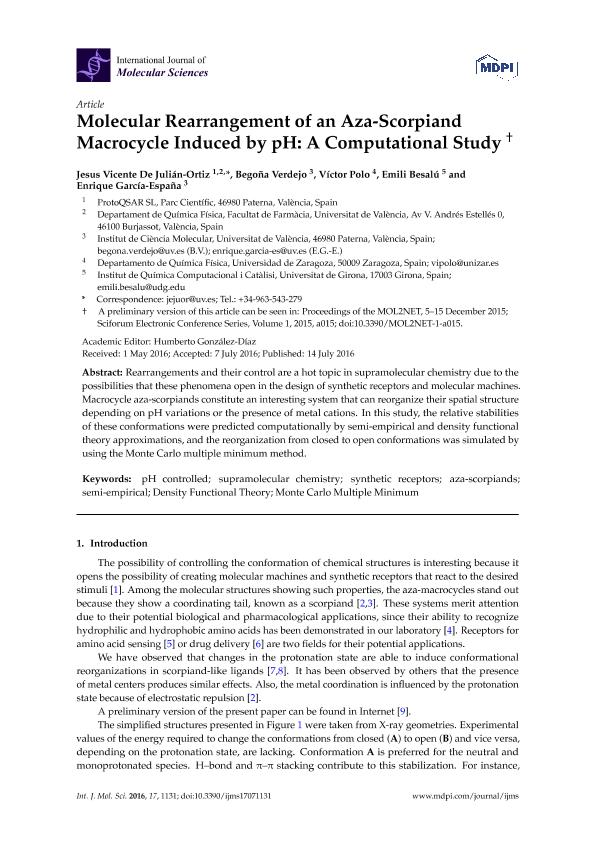 Molecular rearrangement of an Aza-Scorpiand macrocycle induced by pH: A computational study