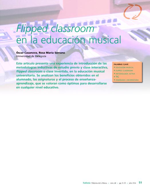 Flipped classroom en la educación musical