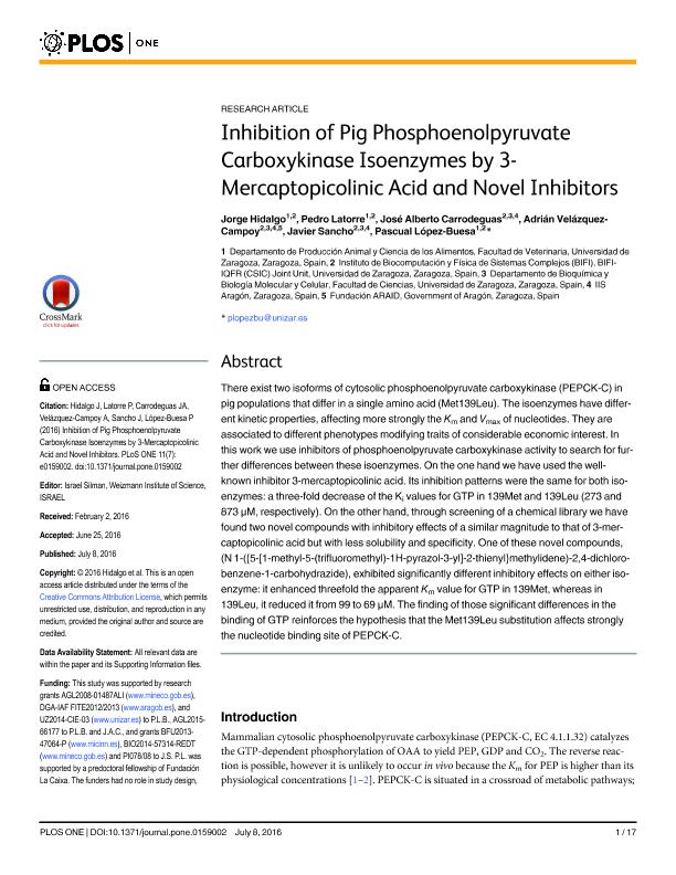 Inhibition of pig phosphoenolpyruvate carboxykinase isoenzymes by 3-Mercaptopicolinic acid and novel inhibitors