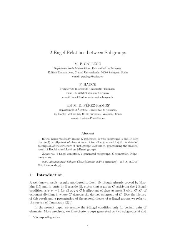 2-Engel relations between subgroups