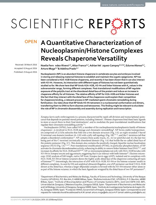 A Quantitative Characterization of Nucleoplasmin/Histone Complexes Reveals Chaperone Versatility