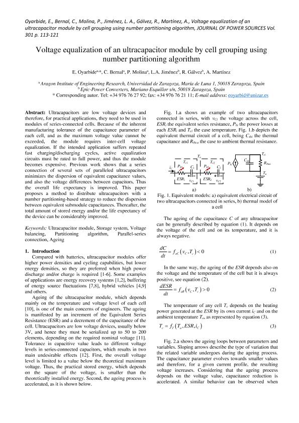 Voltage equalization of an ultracapacitor module by cell grouping using number partitioning algorithm