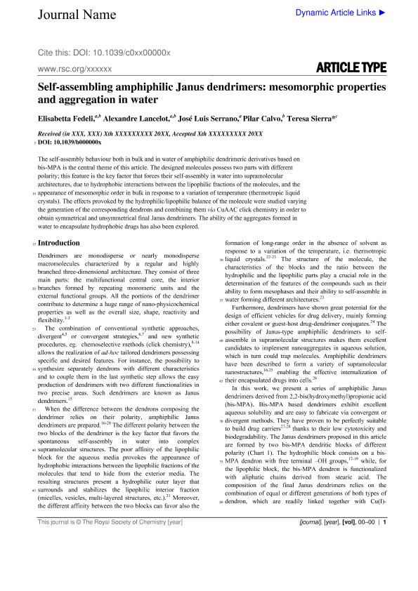 Self-assembling amphiphilic Janus dendrimers: Mesomorphic properties and aggregation in water