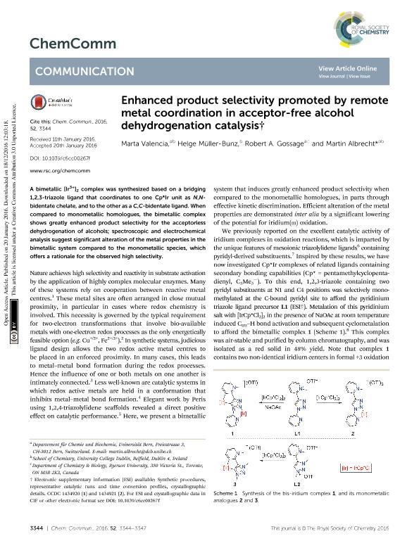 Enhanced product selectivity promoted by remote metal coordination in acceptor-free alcohol dehydrogenation catalysis