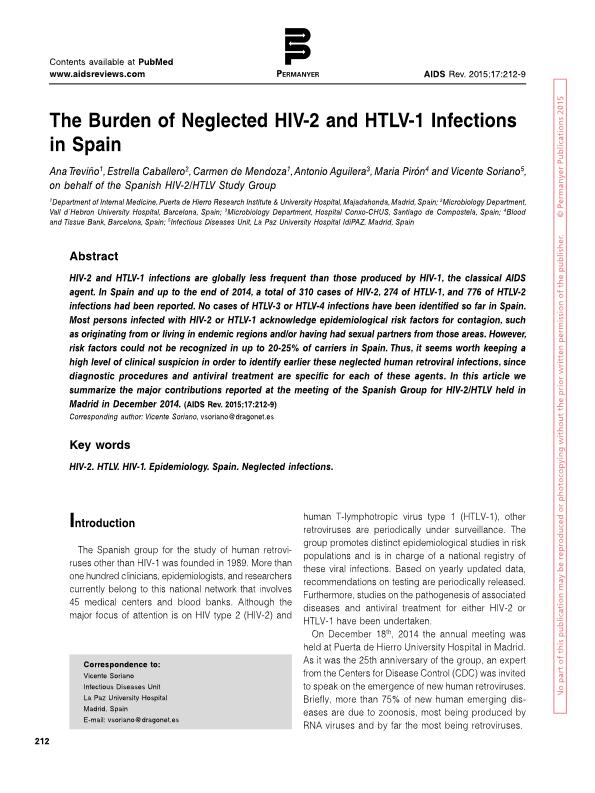 The Burden of Neglected HIV-2 and HTLV-1 Infections in Spain.